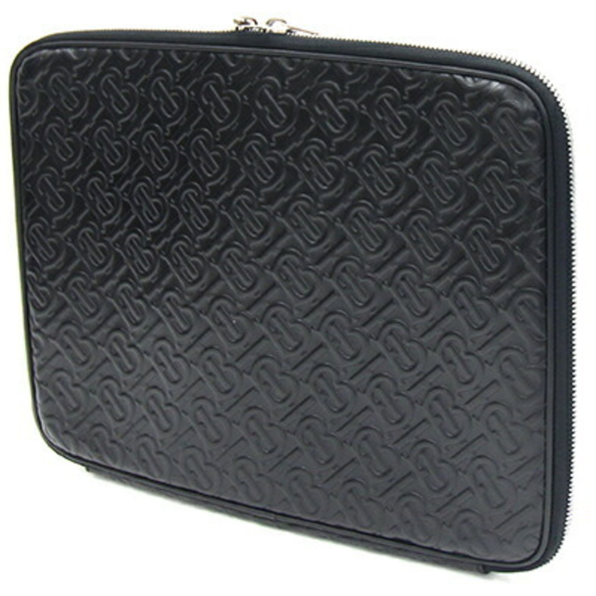 Burberry Burberry clutch bag TB Monogram laptop case black leather PC document men's BURBERRY Size ONE SIZE - 2 Thumbnail