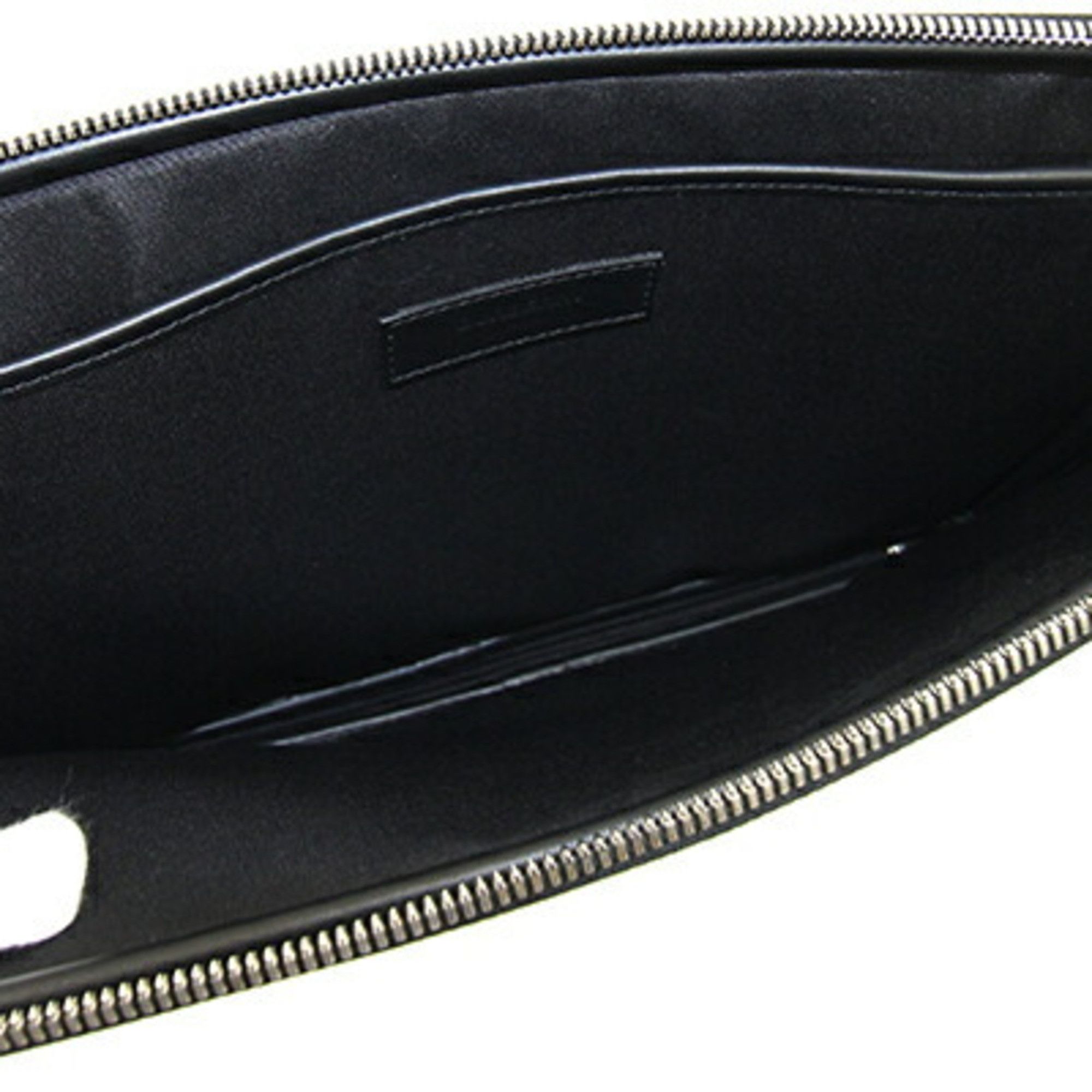 Burberry Burberry clutch bag TB Monogram laptop case black leather PC document men's BURBERRY Size ONE SIZE - 3 Thumbnail
