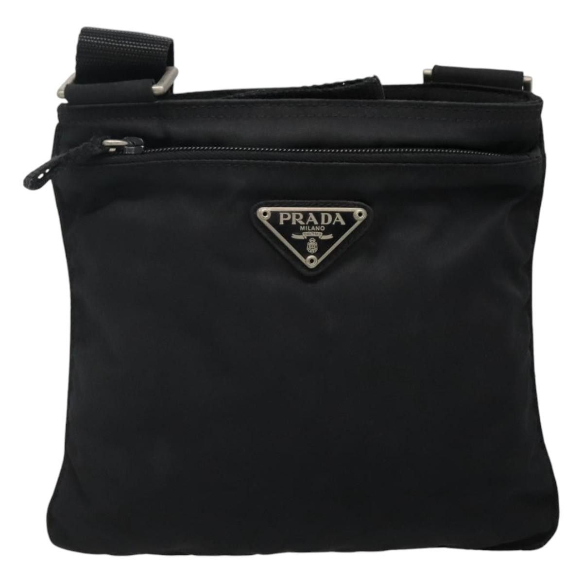 Prada Tessuto Black Synthetic Shoulder Bag (Pre-Owned) Size ONE SIZE - 13 Thumbnail
