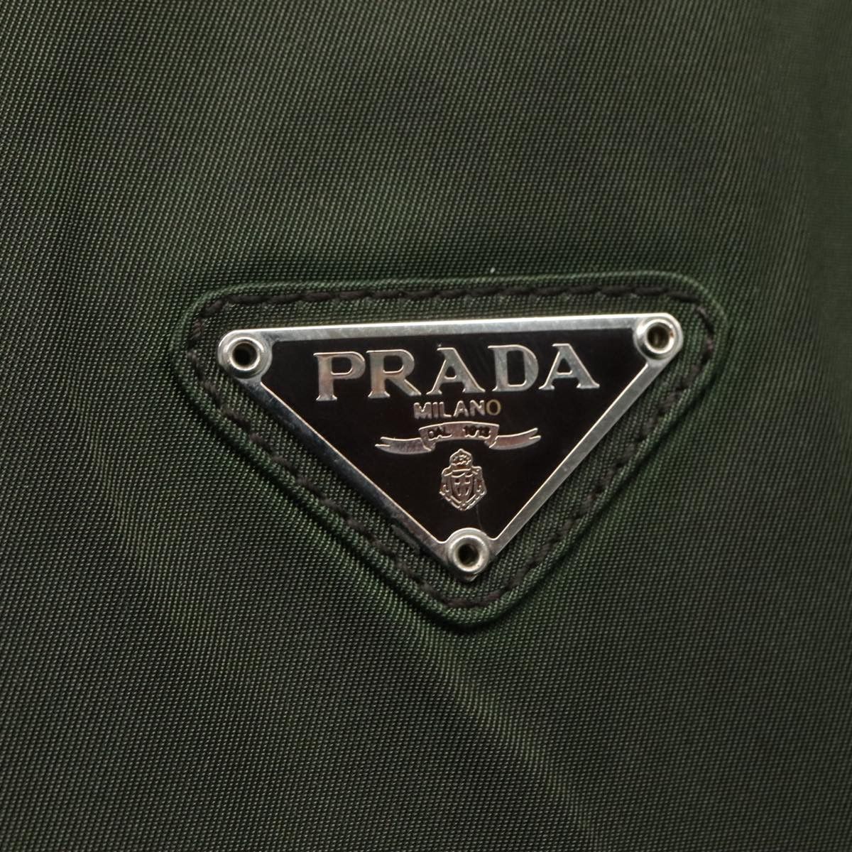 Prada Tessuto Khaki Synthetic Shoulder Bag (Pre-Owned) Size ONE SIZE - 19 Thumbnail