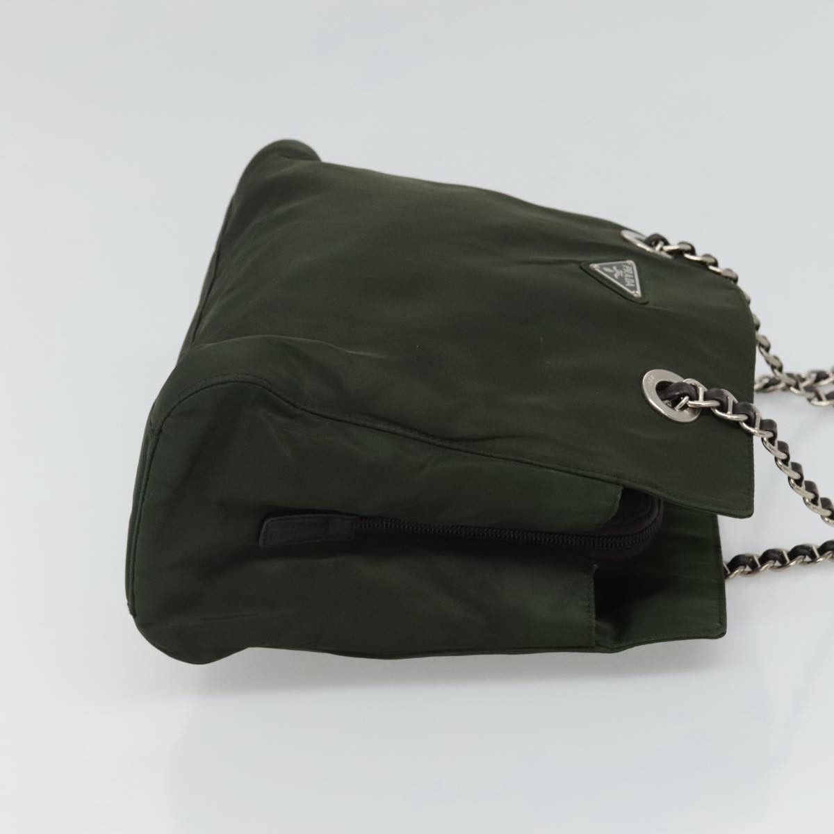 Prada Tessuto Khaki Synthetic Shoulder Bag (Pre-Owned) Size ONE SIZE - 3 Thumbnail