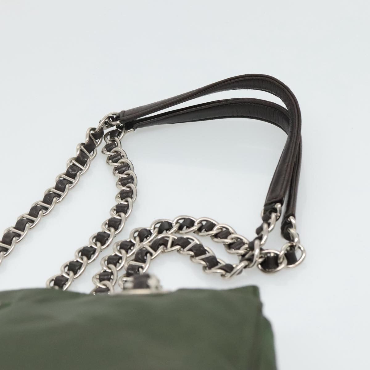 Prada Tessuto Khaki Synthetic Shoulder Bag (Pre-Owned) Size ONE SIZE - 15 Thumbnail
