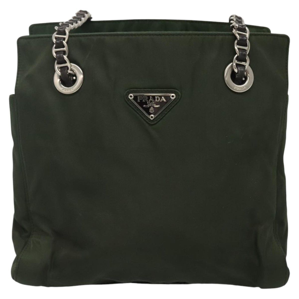 Prada Tessuto Khaki Synthetic Shoulder Bag (Pre-Owned) Size ONE SIZE - 13 Thumbnail