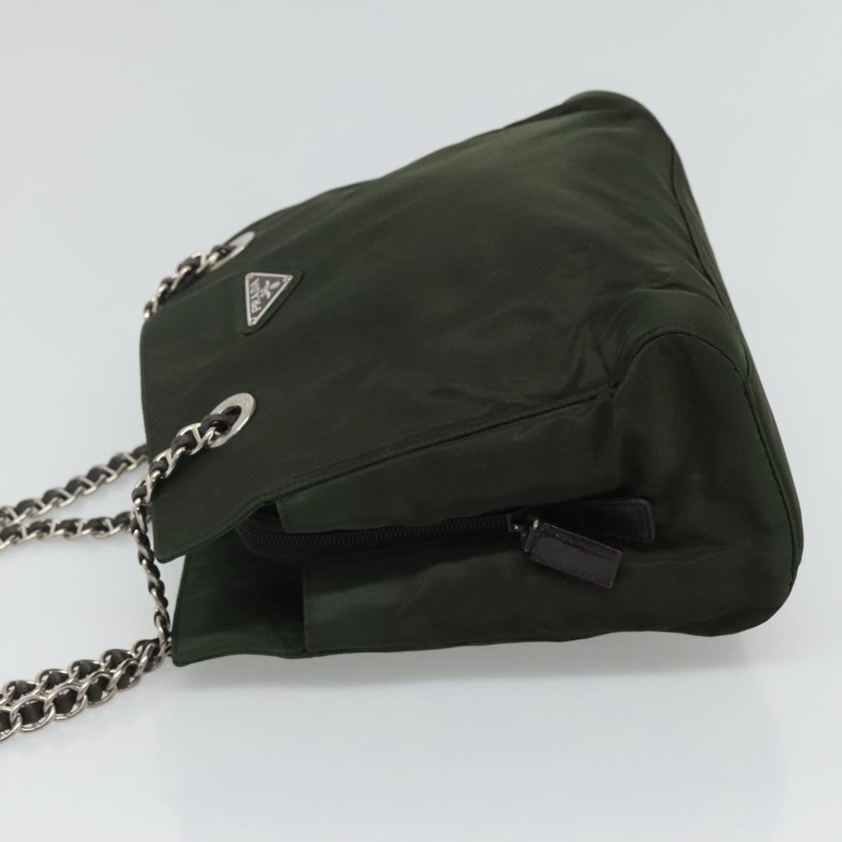 Prada Tessuto Khaki Synthetic Shoulder Bag (Pre-Owned) Size ONE SIZE - 4 Thumbnail