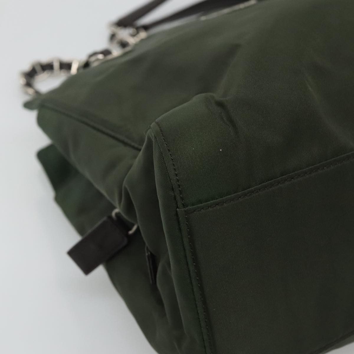Prada Tessuto Khaki Synthetic Shoulder Bag (Pre-Owned) Size ONE SIZE - 7 Thumbnail