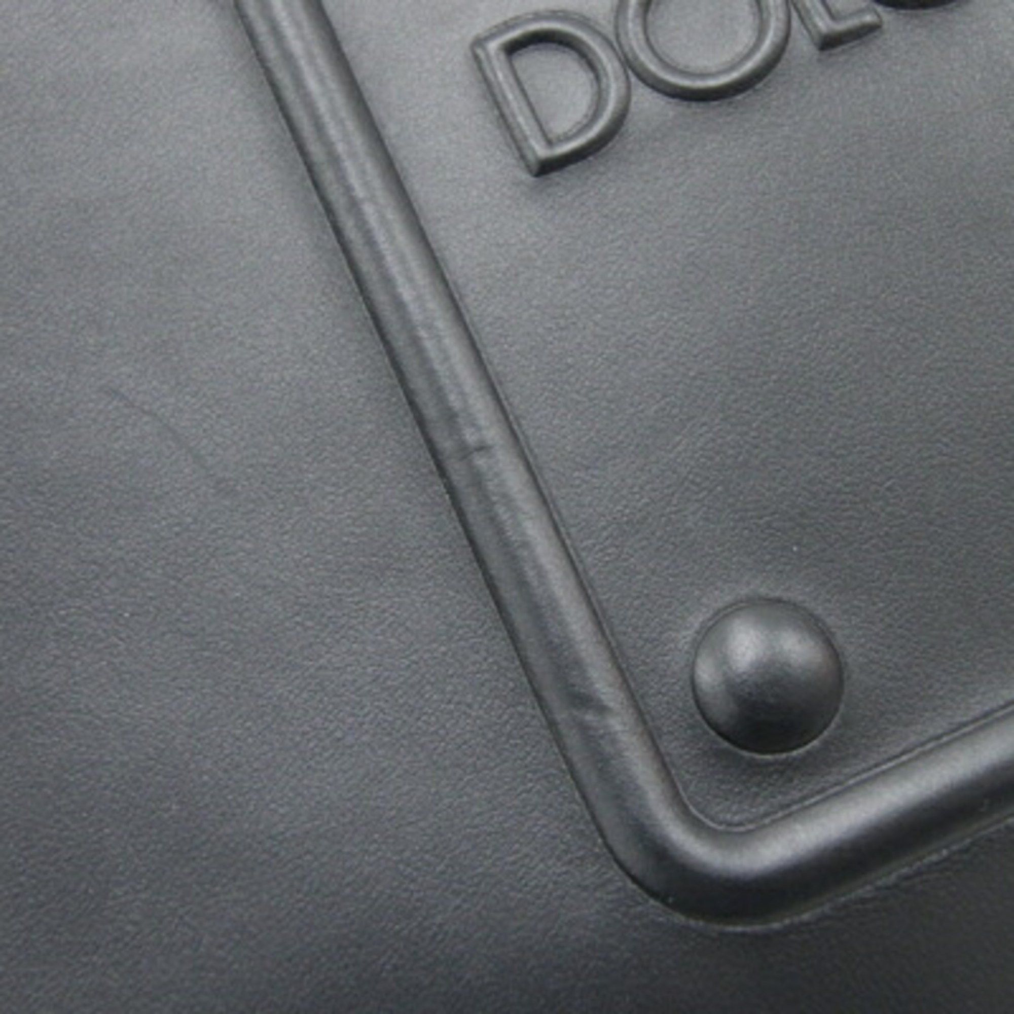 Dolce & Gabbana Dolce & Gabbana Clutch Bag Pouch Large Calfskin Relief BM2276 Black Leather Document Case Men's DOLCE GABBANA Size ONE SIZE - 6 Thumbnail