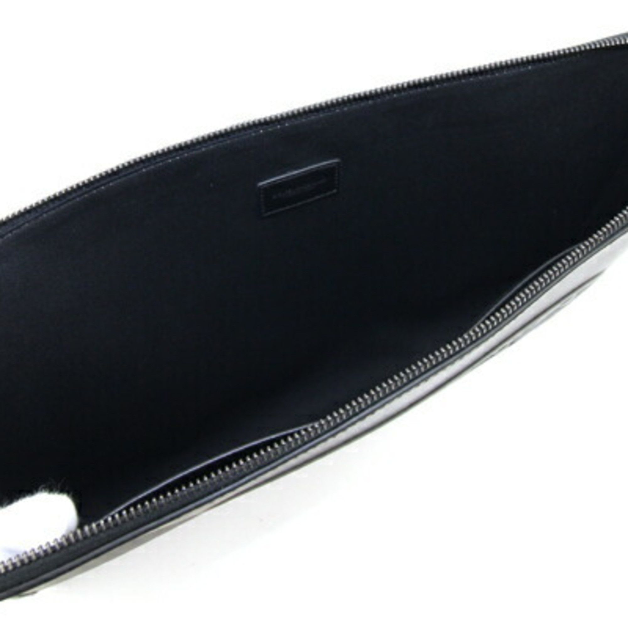 Dolce & Gabbana Dolce & Gabbana Clutch Bag Pouch Large Calfskin Relief BM2276 Black Leather Document Case Men's DOLCE GABBANA Size ONE SIZE - 3 Thumbnail