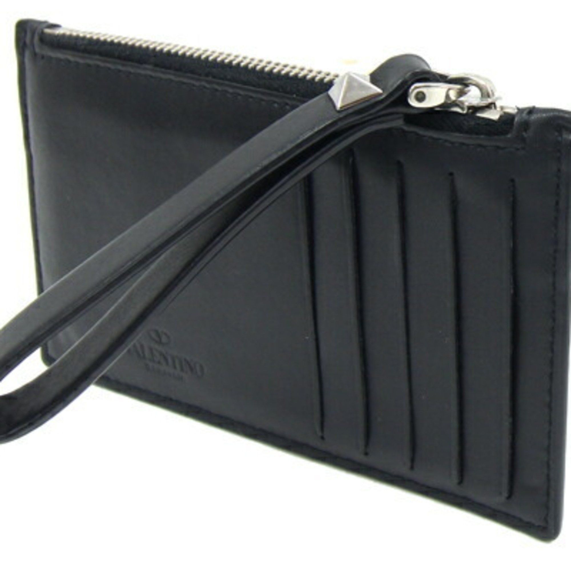 Valentino Valentino Coin Case TY2P0540LVN Black Neon Yellow Leather Fragment Card Wallet Men's VALENTINO Size ONE SIZE - 2 Thumbnail
