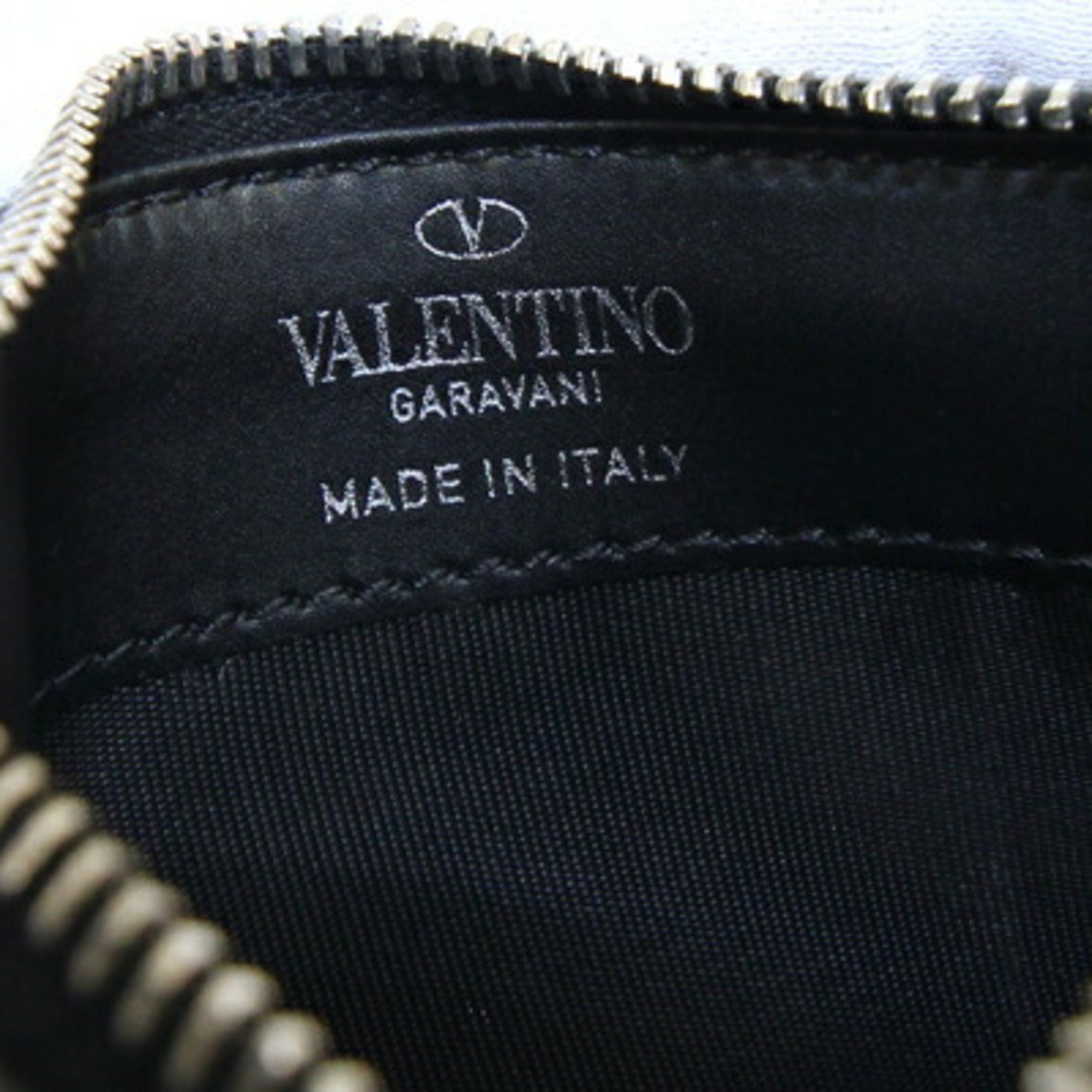 Valentino Valentino Coin Case TY2P0540LVN Black Neon Yellow Leather Fragment Card Wallet Men's VALENTINO Size ONE SIZE - 6 Thumbnail