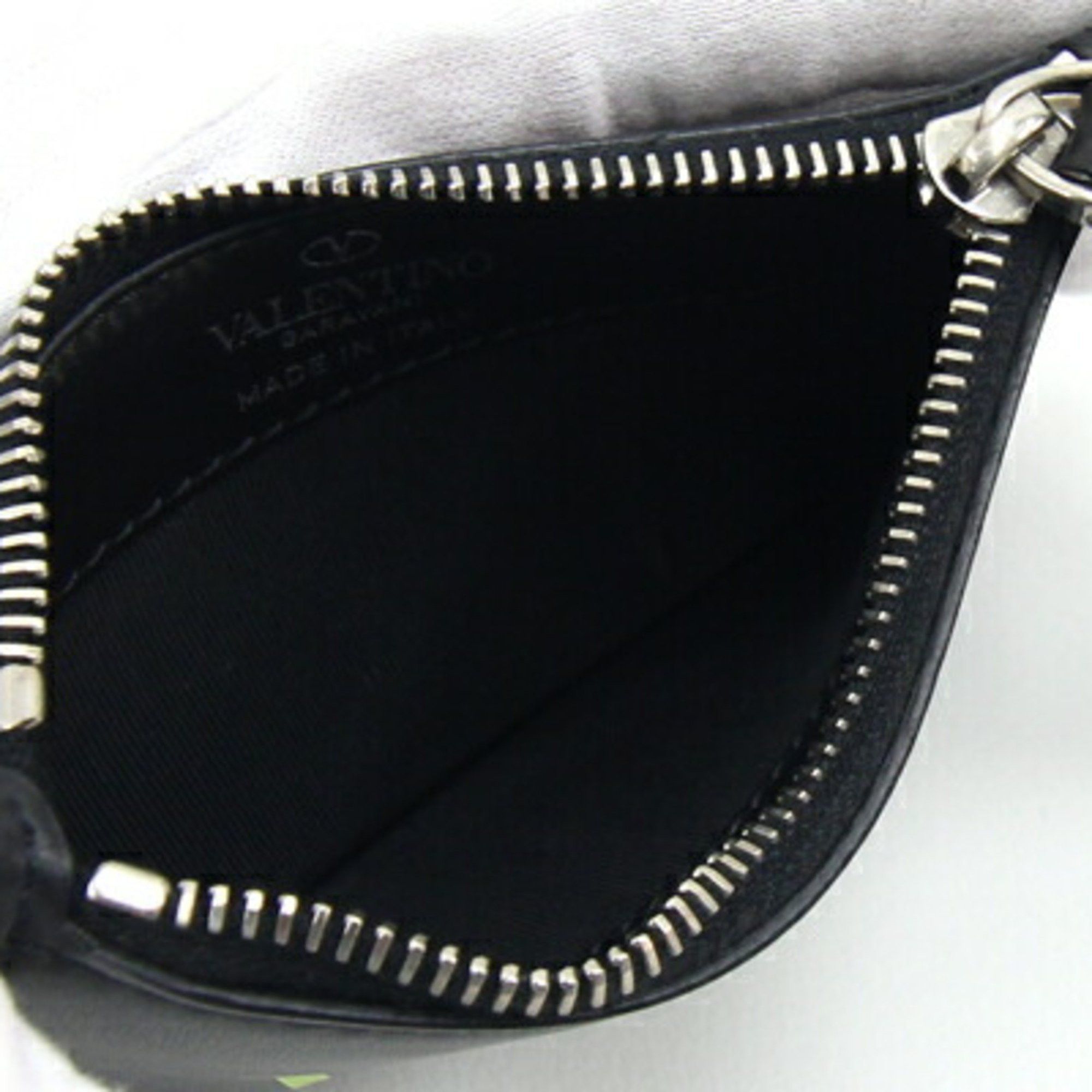 Valentino Valentino Coin Case TY2P0540LVN Black Neon Yellow Leather Fragment Card Wallet Men's VALENTINO Size ONE SIZE - 3 Thumbnail