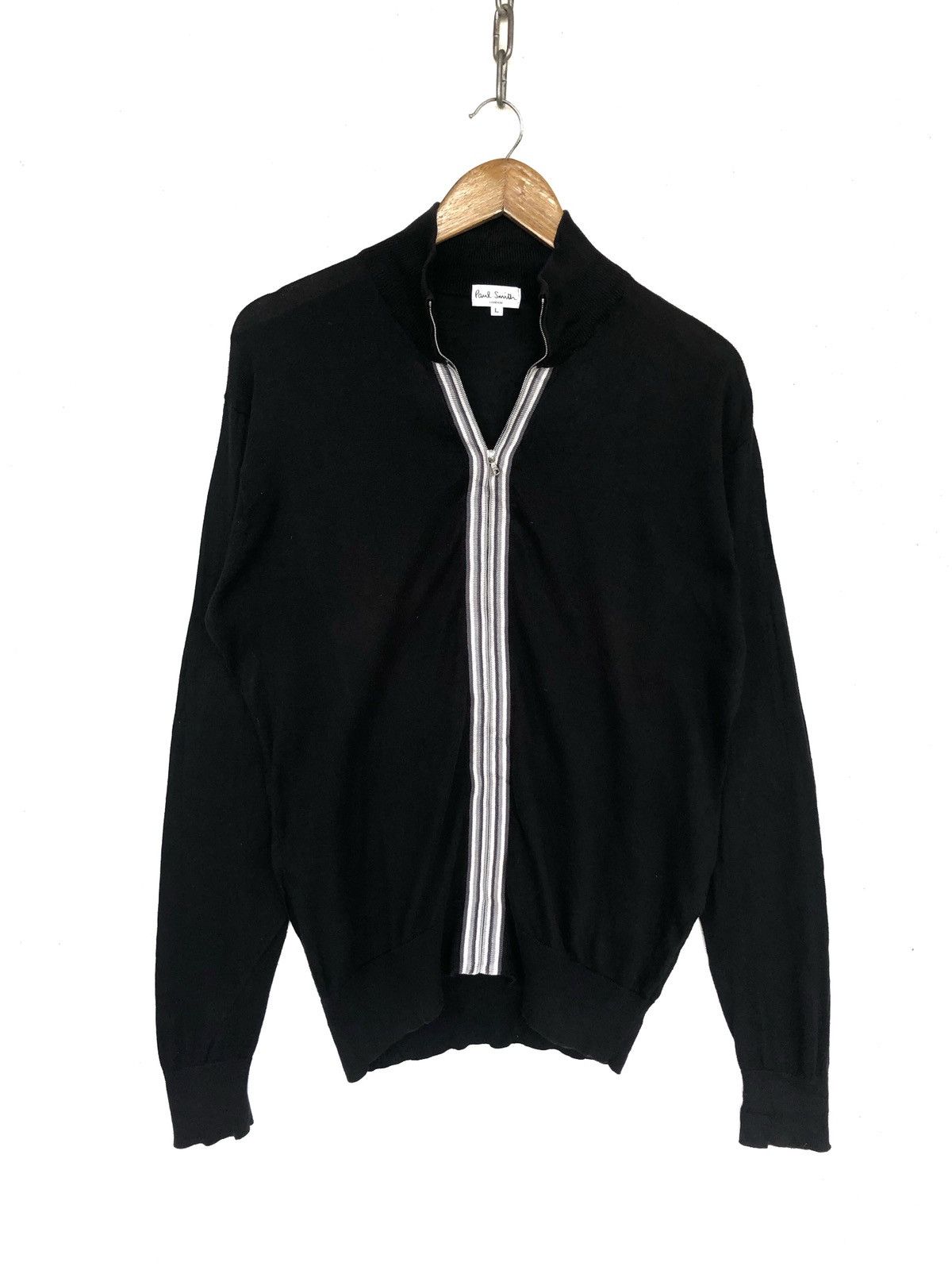 Paul Smith Paul Smith Middle Zipper Riri Thin Cotton Black Sweater Size US L / EU 52-54 / 3 - 1 Thumbnail