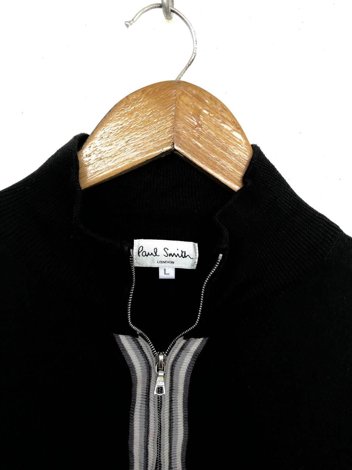 Paul Smith Paul Smith Middle Zipper Riri Thin Cotton Black Sweater Size US L / EU 52-54 / 3 - 6 Thumbnail