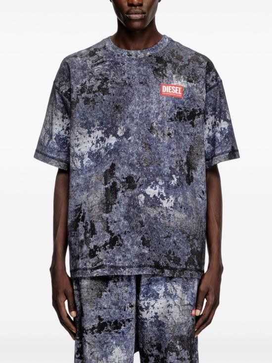 Diesel DIESEL Men T-Shirts A164030QLAF 89MA BLUE Size US S / EU 44-46 / 1 - 2 Thumbnail