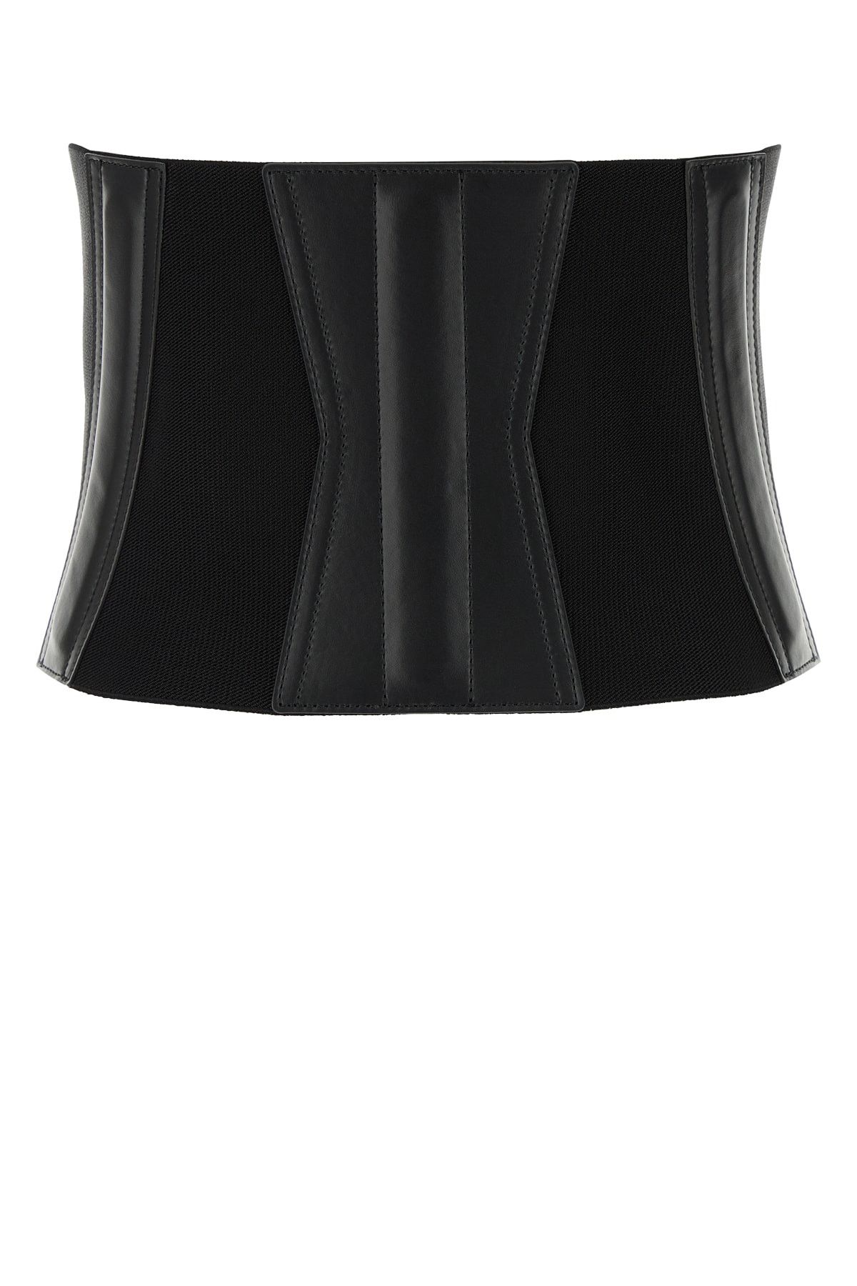Sportmax Black Fabric And Leather Apoge01234 Belt Size ONE SIZE - 2 Thumbnail