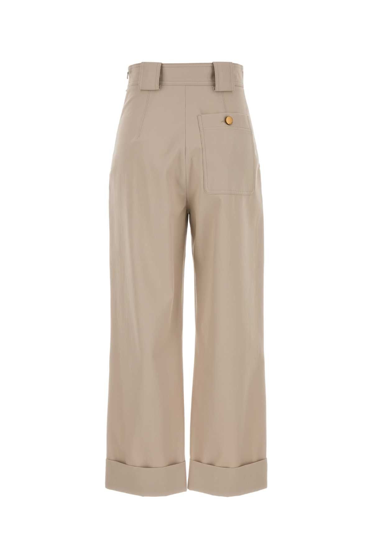 Max Mara Sand Cotton Pant Size 28" / US 6 / IT 42 - 2 Thumbnail