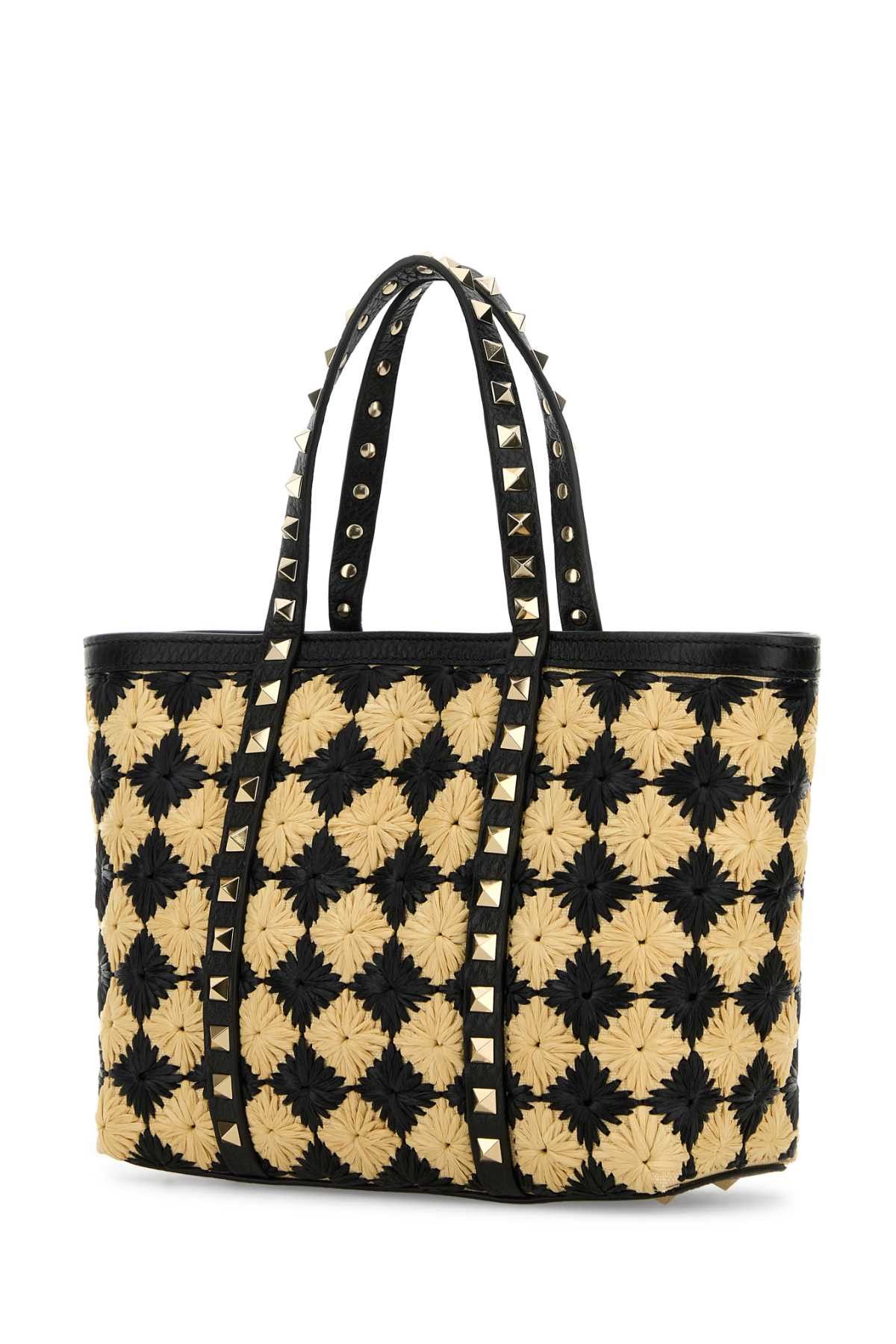 Valentino Embroidered Raffia Mini Rockstud Handbag Size ONE SIZE - 2 Thumbnail