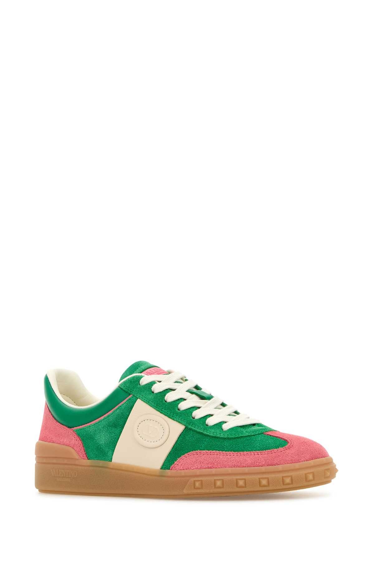 Valentino Multicolor Suede Upvillage Sneakers Size US 10 / IT 40 - 2 Thumbnail