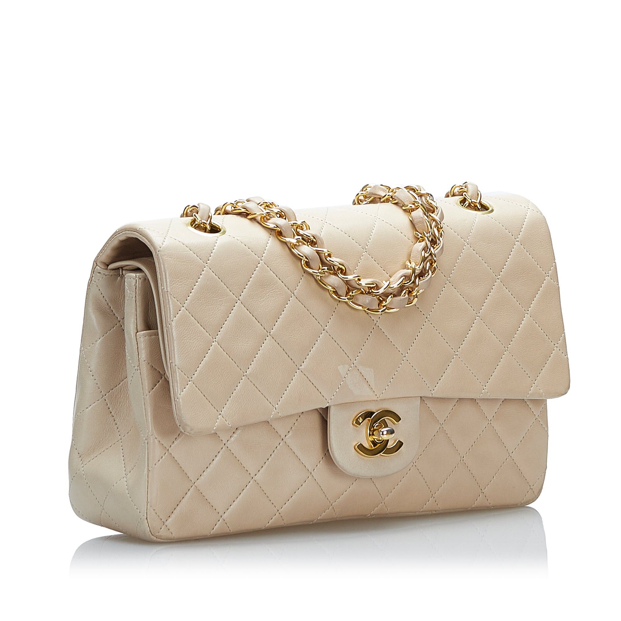 Chanel Chanel Medium Classic Lambskin Double Flap Brown Size ONE SIZE - 2 Thumbnail