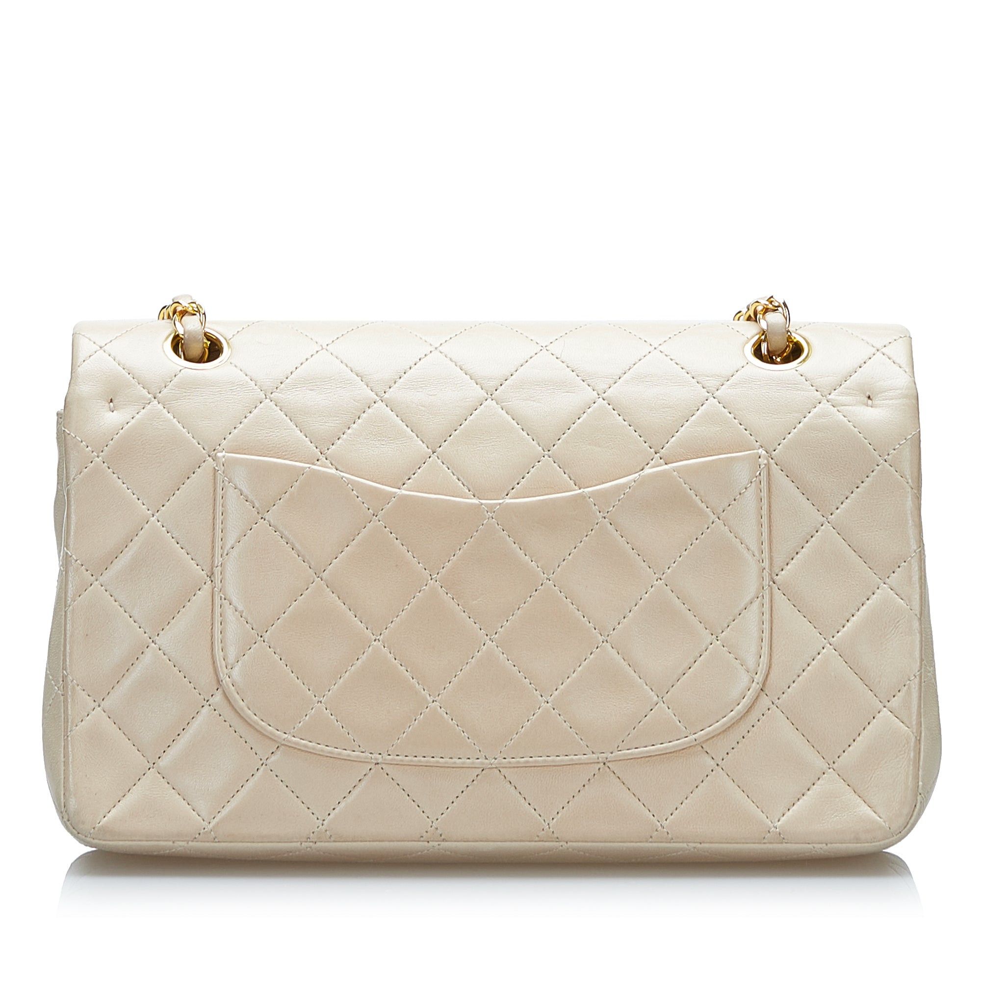 Chanel Chanel Medium Classic Lambskin Double Flap Brown Size ONE SIZE - 3 Thumbnail