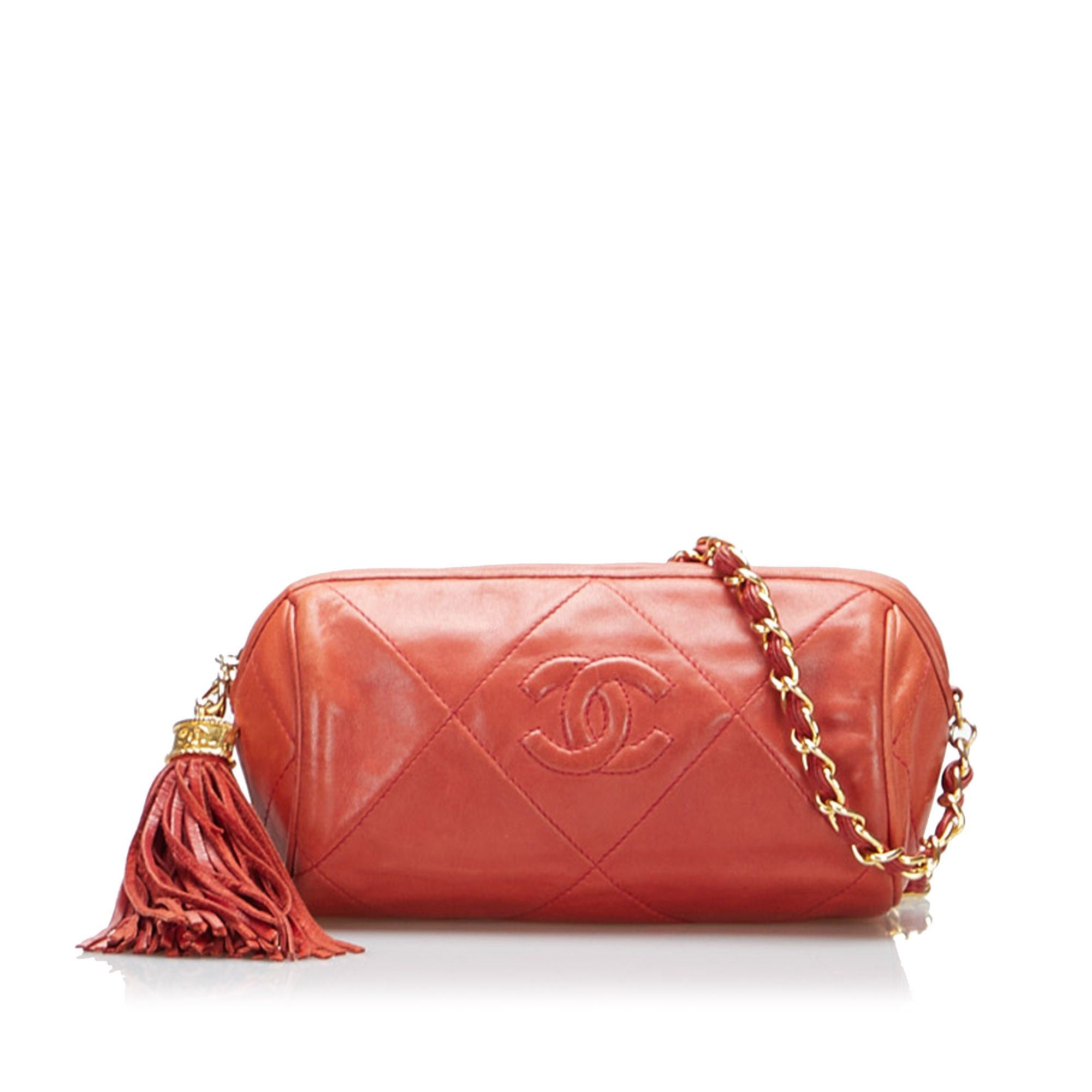 Chanel Round red quilted shoulder bag with fringes and pompoms Size ONE SIZE - 2 Thumbnail