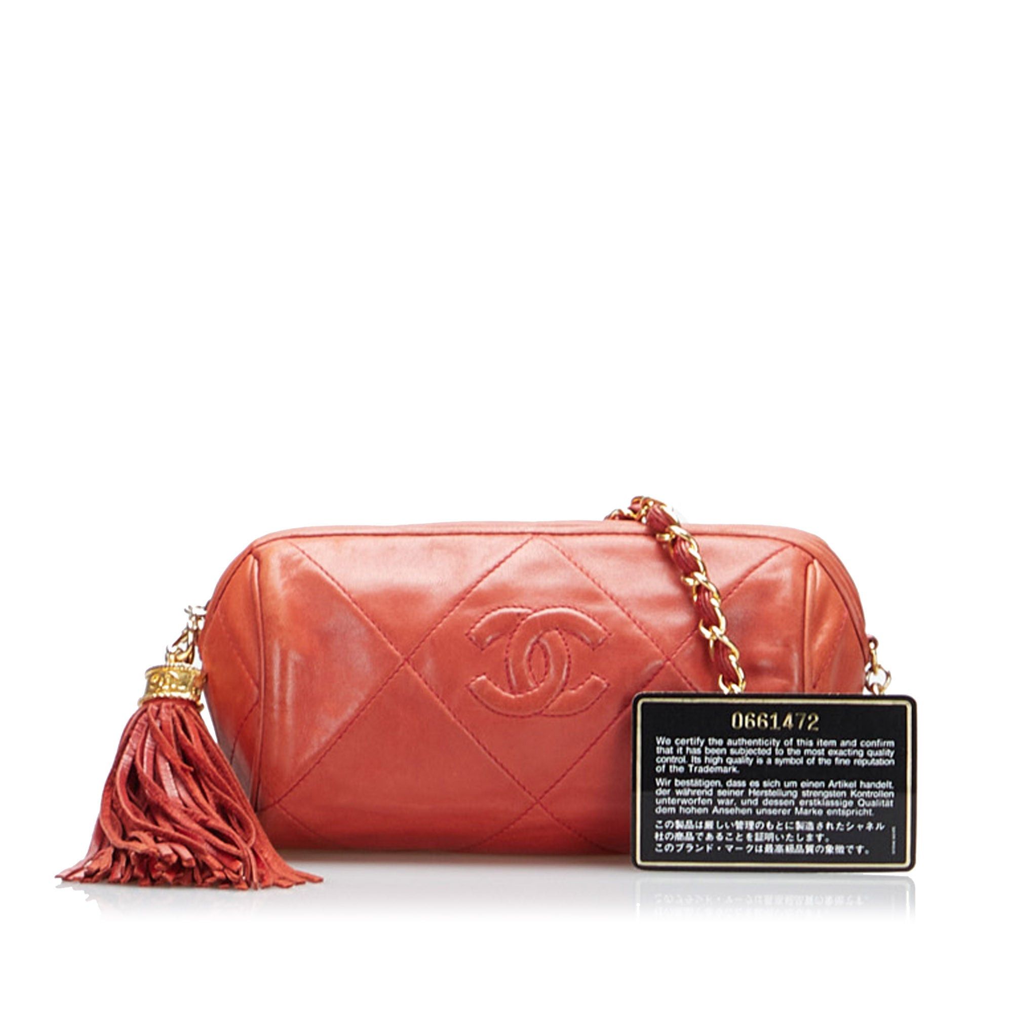 Chanel Round red quilted shoulder bag with fringes and pompoms Size ONE SIZE - 13 Thumbnail