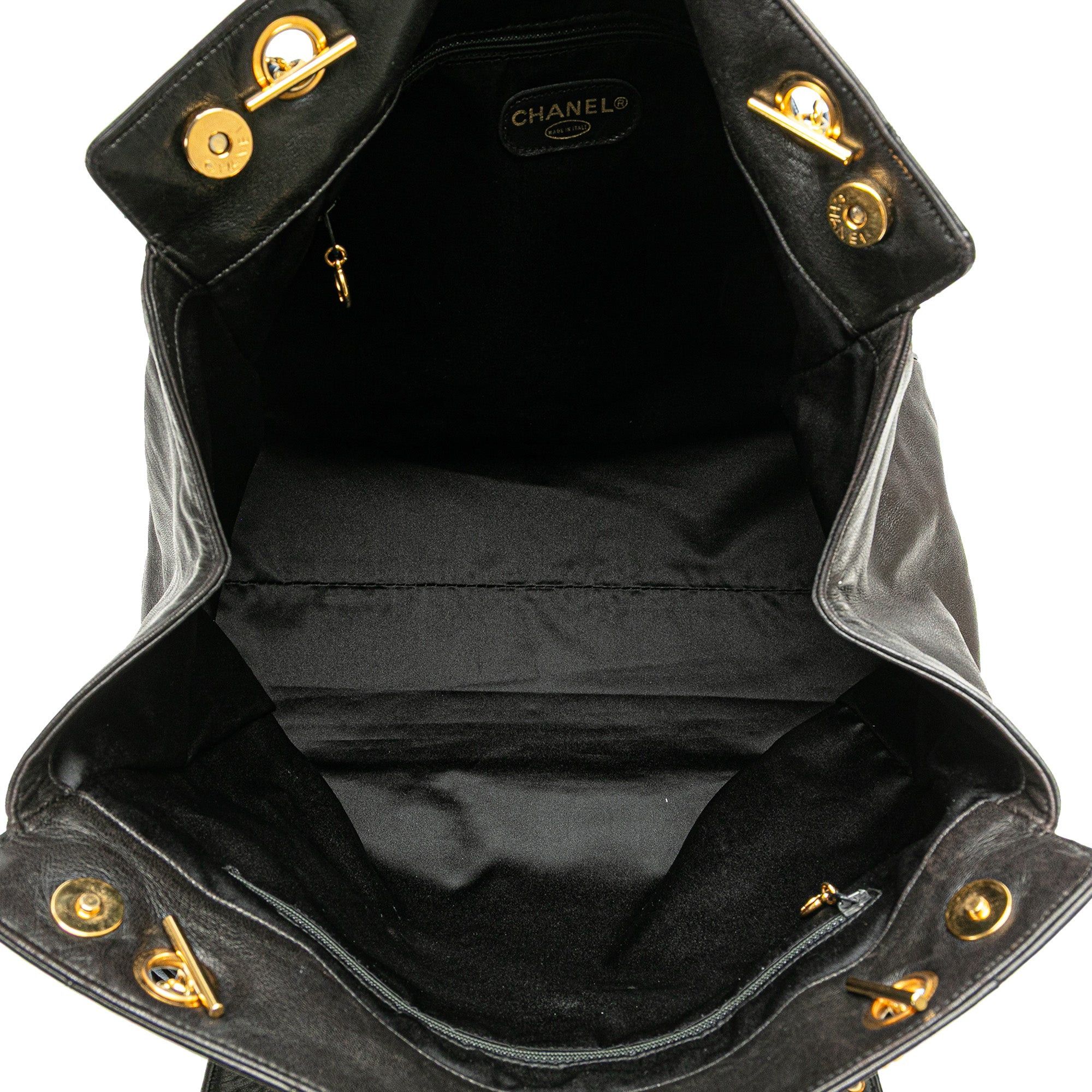 Chanel Chanel Quilted Lambskin Tassel Chain Shoulder Bag Black Size ONE SIZE - 4 Thumbnail