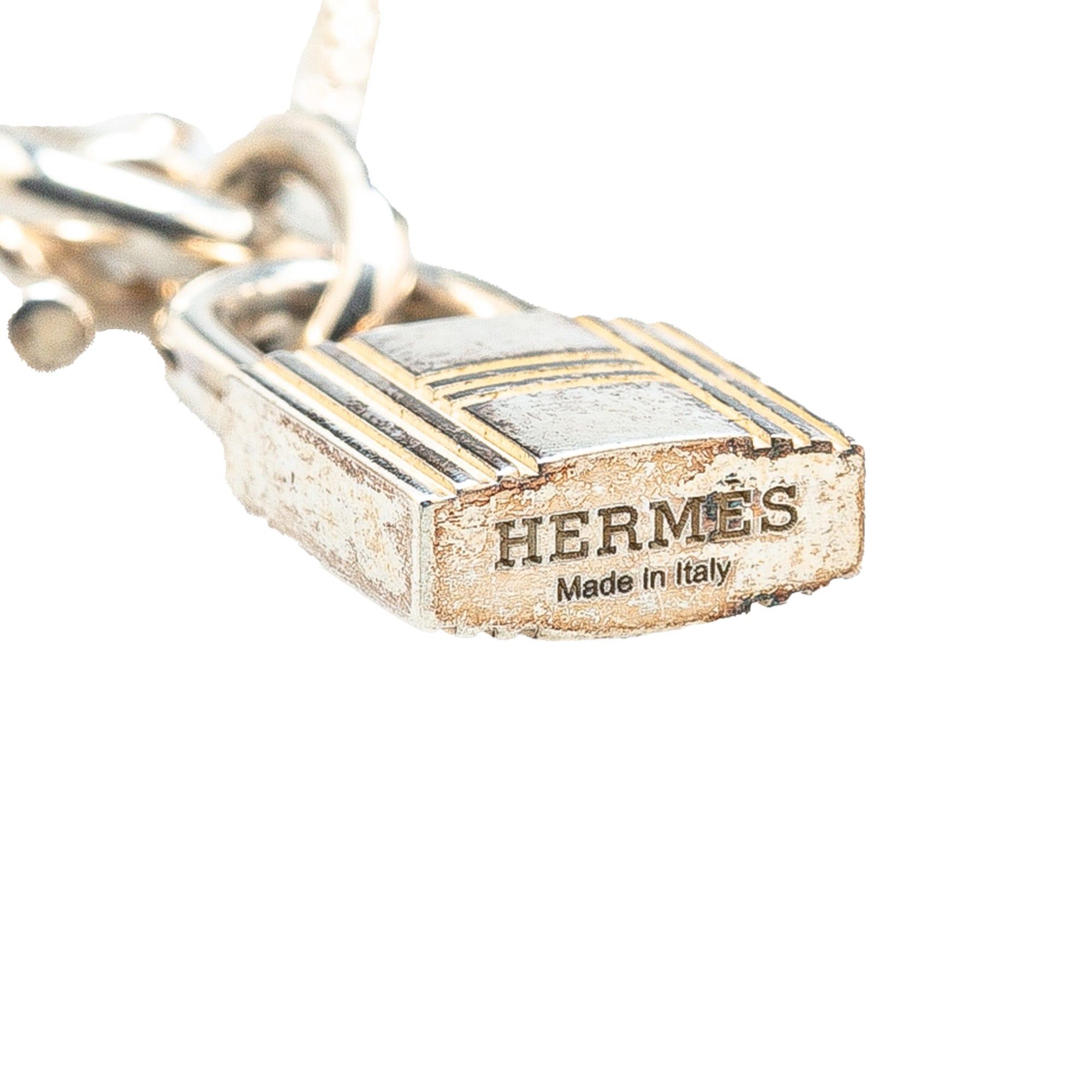 Hermes Hermès Sterling Silver Kelly Padenas Pendant Necklace Silver Size ONE SIZE - 3 Thumbnail