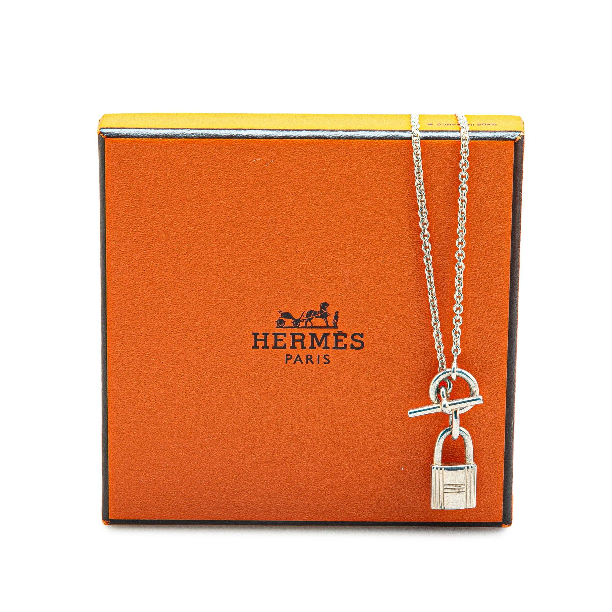 Hermes Hermès Sterling Silver Kelly Padenas Pendant Necklace Silver Size ONE SIZE - 5 Thumbnail