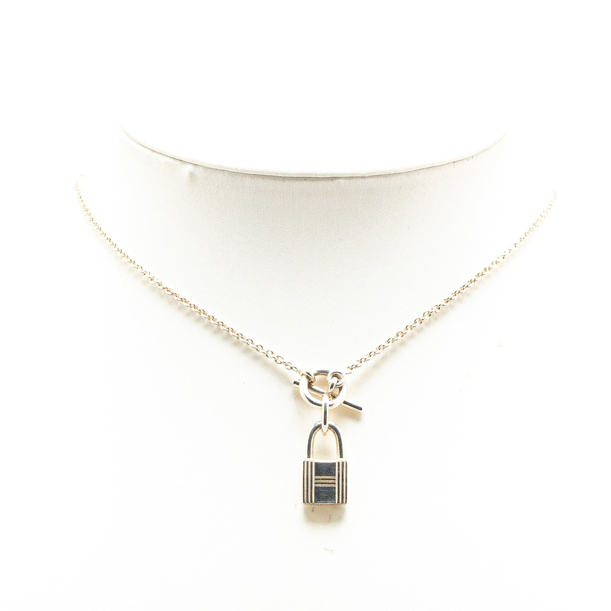 Hermes Hermès Sterling Silver Kelly Padenas Pendant Necklace Silver Size ONE SIZE - 4 Thumbnail