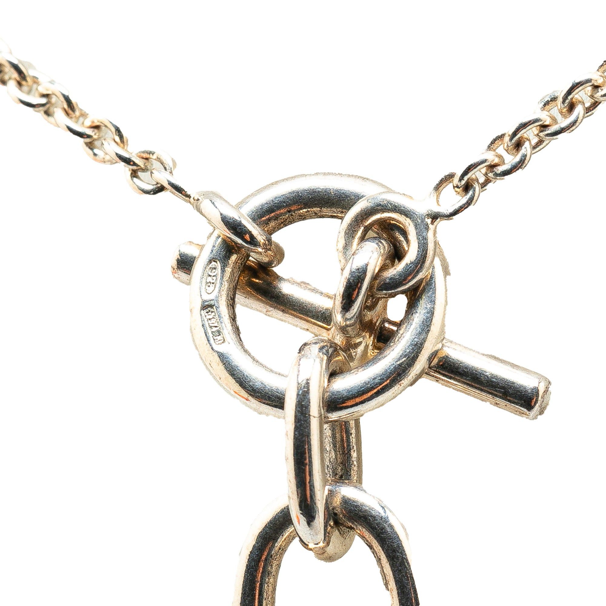 Hermes Hermès Sterling Silver Kelly Padenas Pendant Necklace Silver Size ONE SIZE - 2 Thumbnail