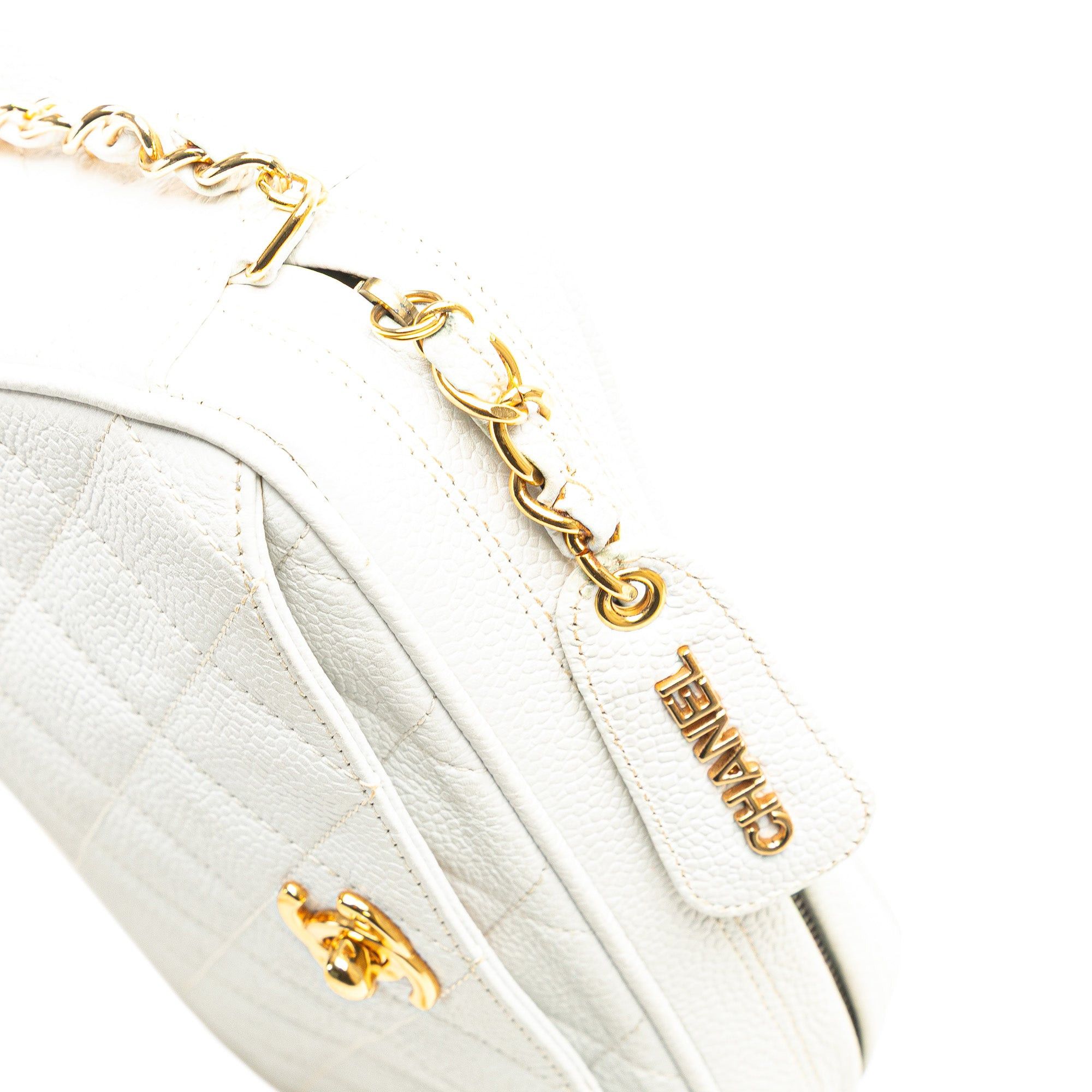 Chanel Chanel Quilted Caviar CC Camera Bag White Size ONE SIZE - 11 Thumbnail