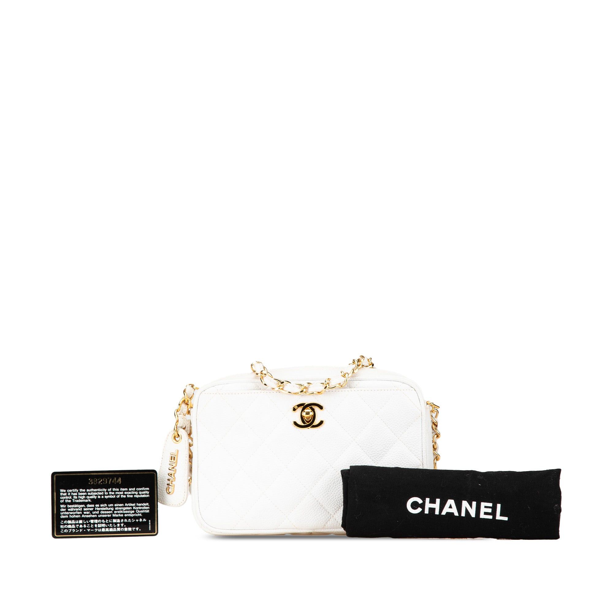 Chanel Chanel Quilted Caviar CC Camera Bag White Size ONE SIZE - 14 Thumbnail