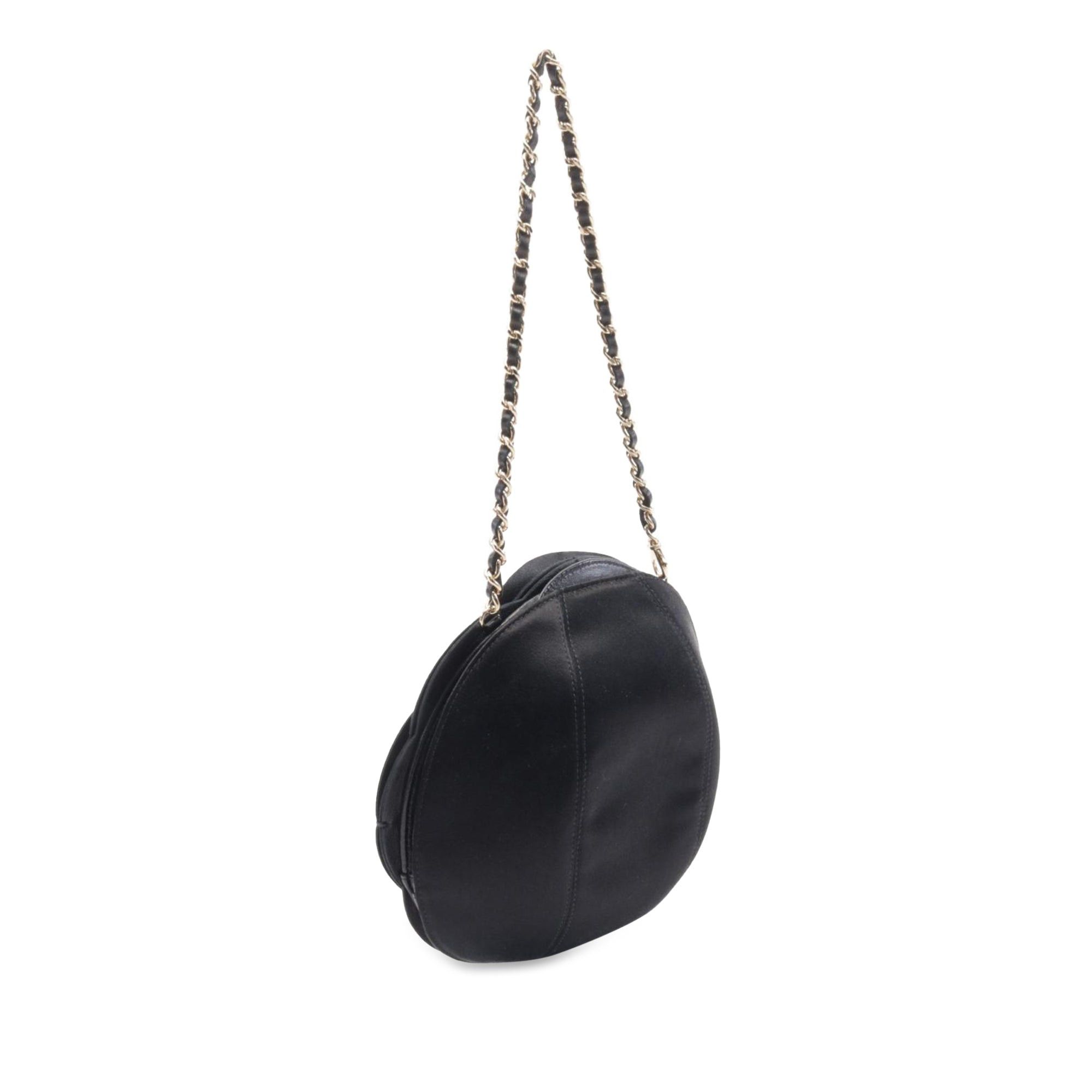 Chanel Chanel Lambskin and Satin Camellia Flower Evening Bag Black Size ONE SIZE - 2 Thumbnail