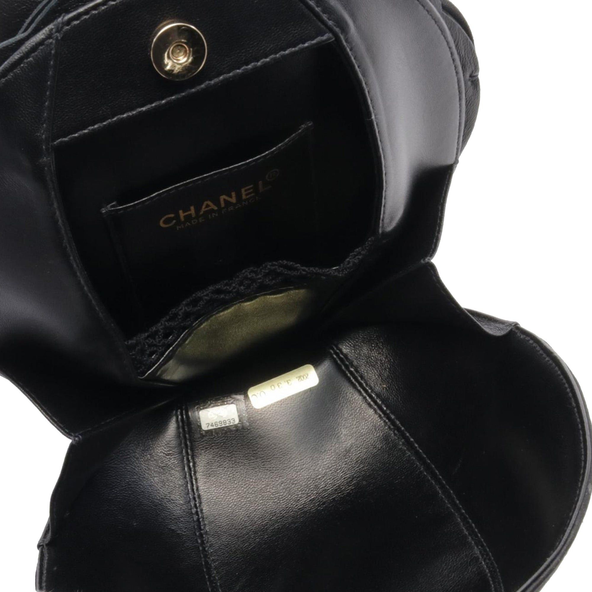Chanel Chanel Lambskin and Satin Camellia Flower Evening Bag Black Size ONE SIZE - 3 Thumbnail