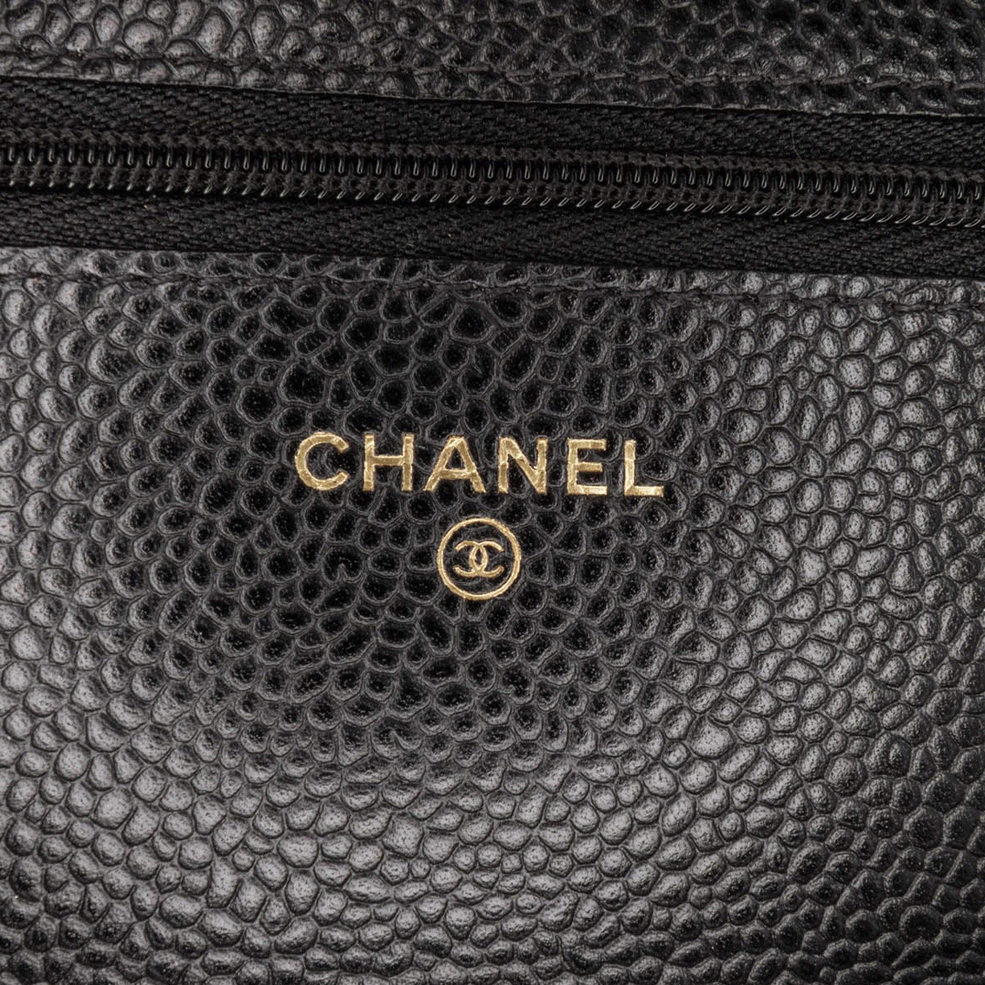 Chanel Chanel CC Quilted Caviar Wallet on Chain Black Size ONE SIZE - 5 Thumbnail