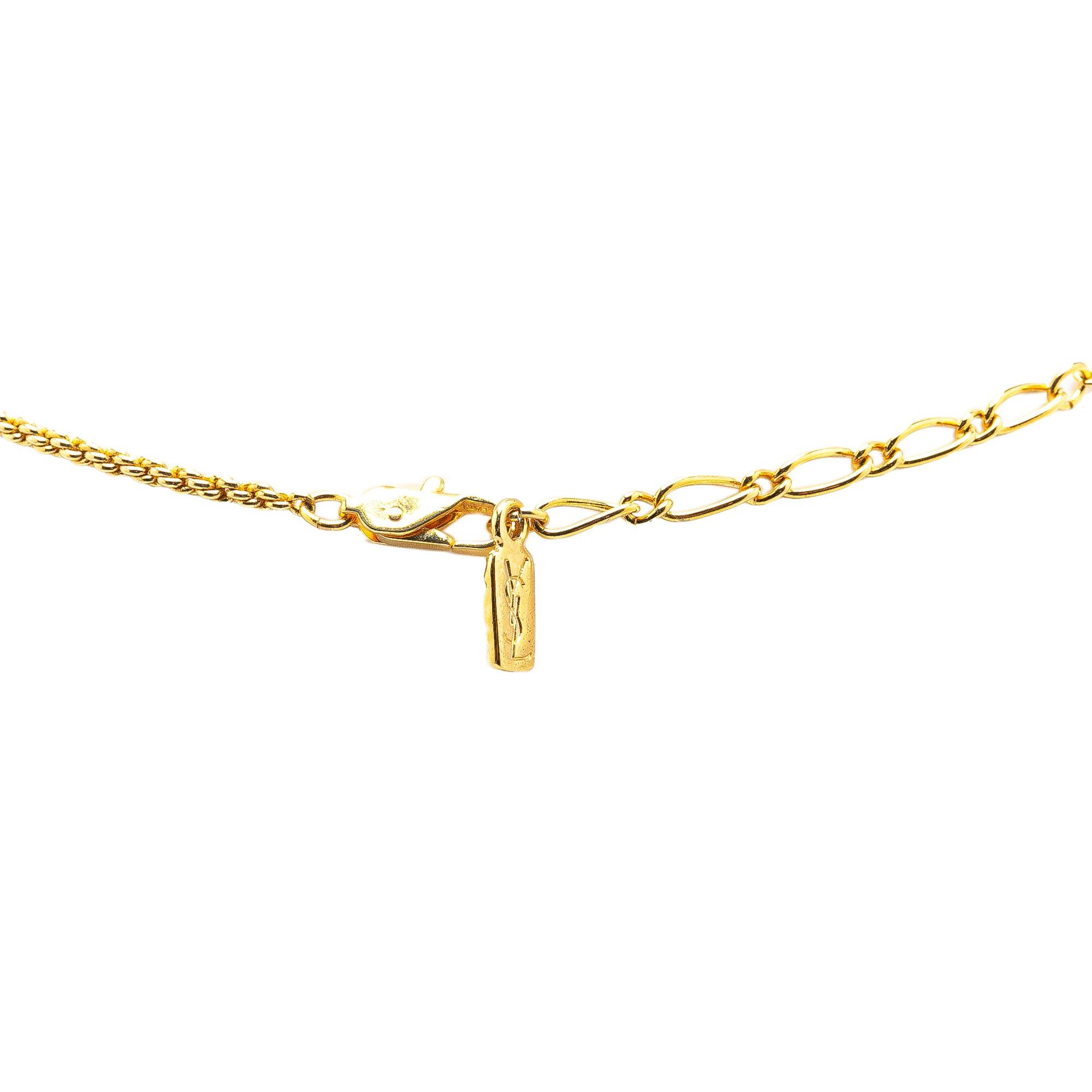 Yves Saint Laurent Yves Saint Laurent Gold Plated Heart Pendant Necklace Gold Size ONE SIZE - 2 Thumbnail