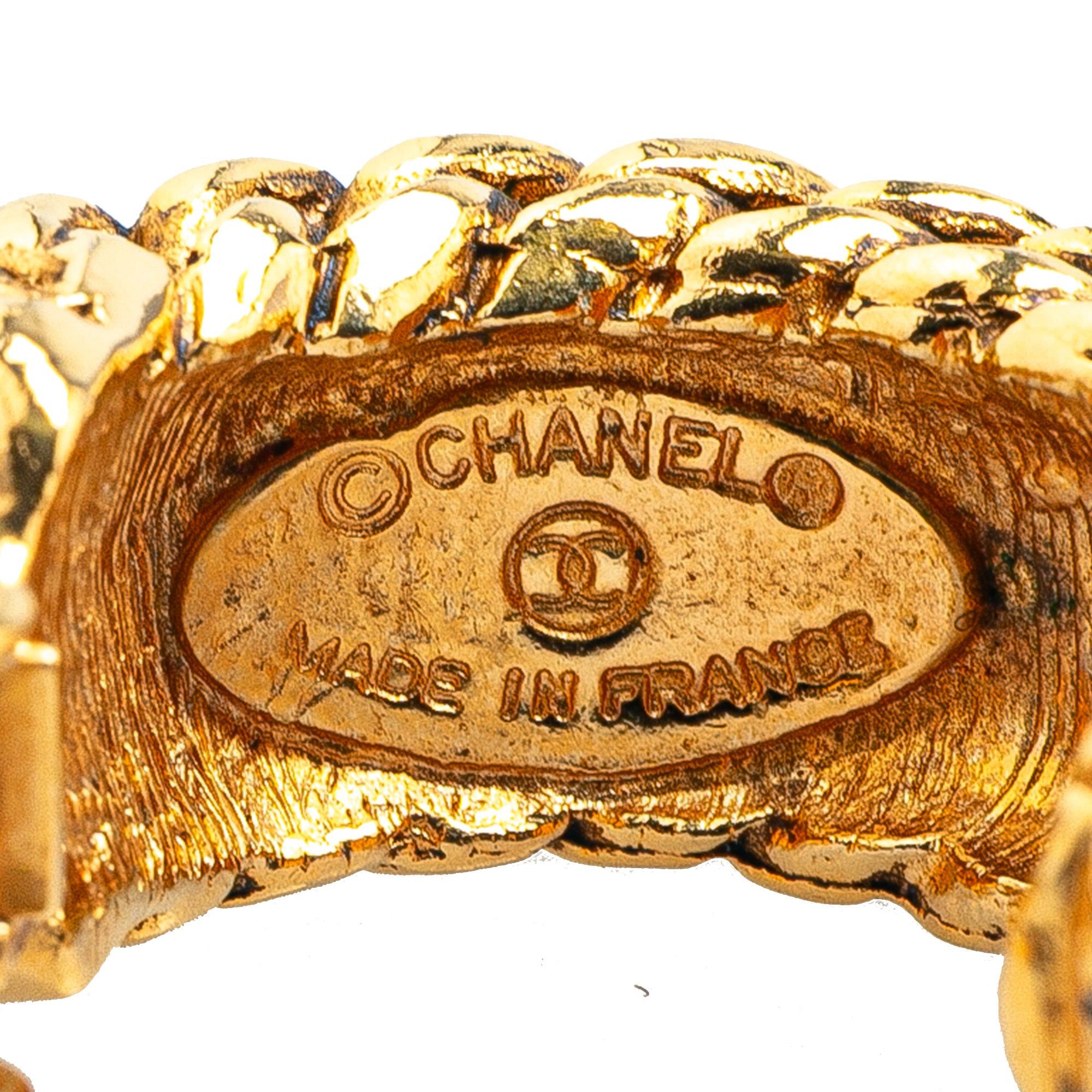 Chanel Chanel Gold Plated CC Chain Clip On Earrings Gold Size ONE SIZE - 3 Thumbnail