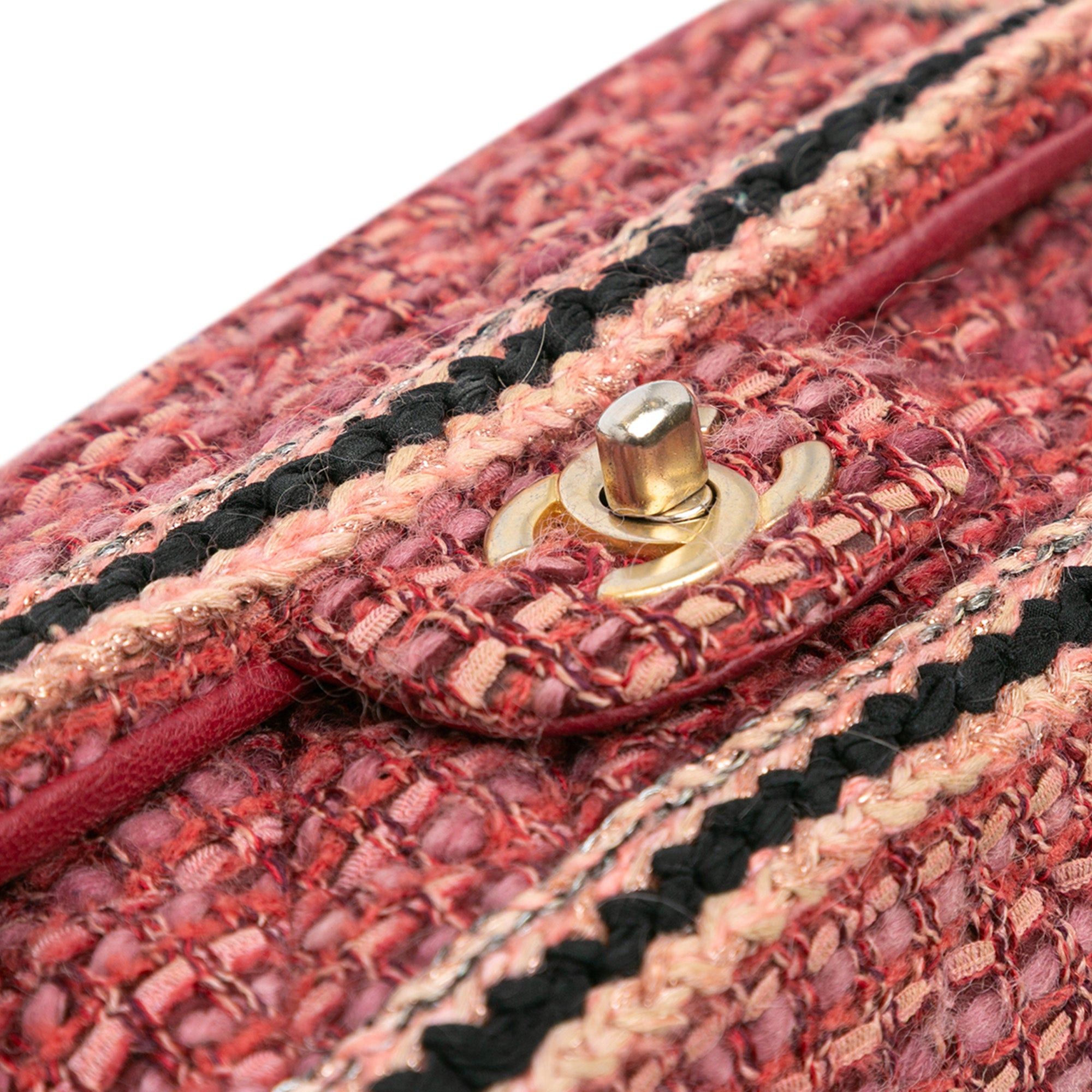 Chanel Chanel Mini Braided Classic Tweed Single Flap Bag Red Size ONE SIZE - 8 Thumbnail