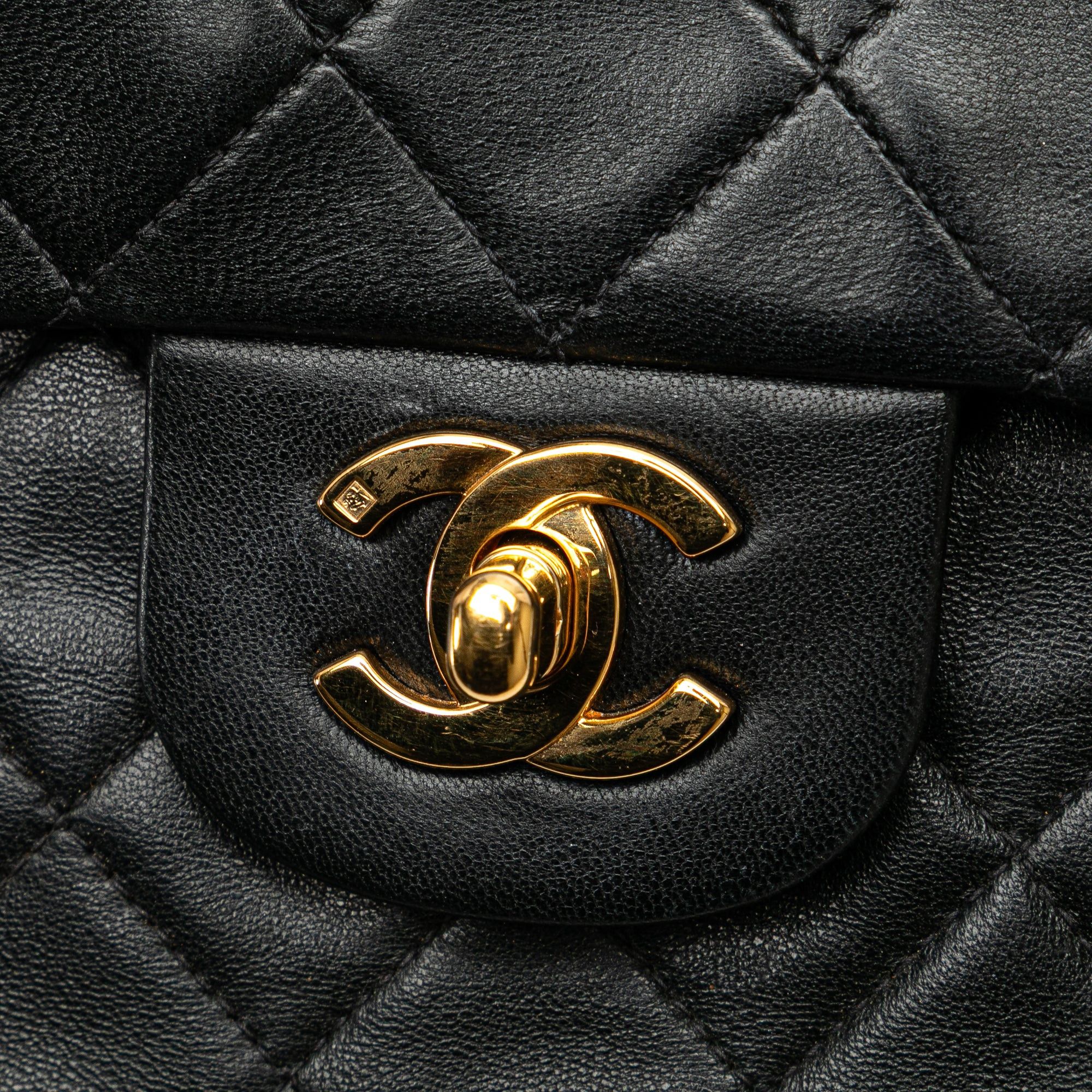 Chanel Chanel Medium Classic Lambskin Double Flap Black Size ONE SIZE - 8 Thumbnail