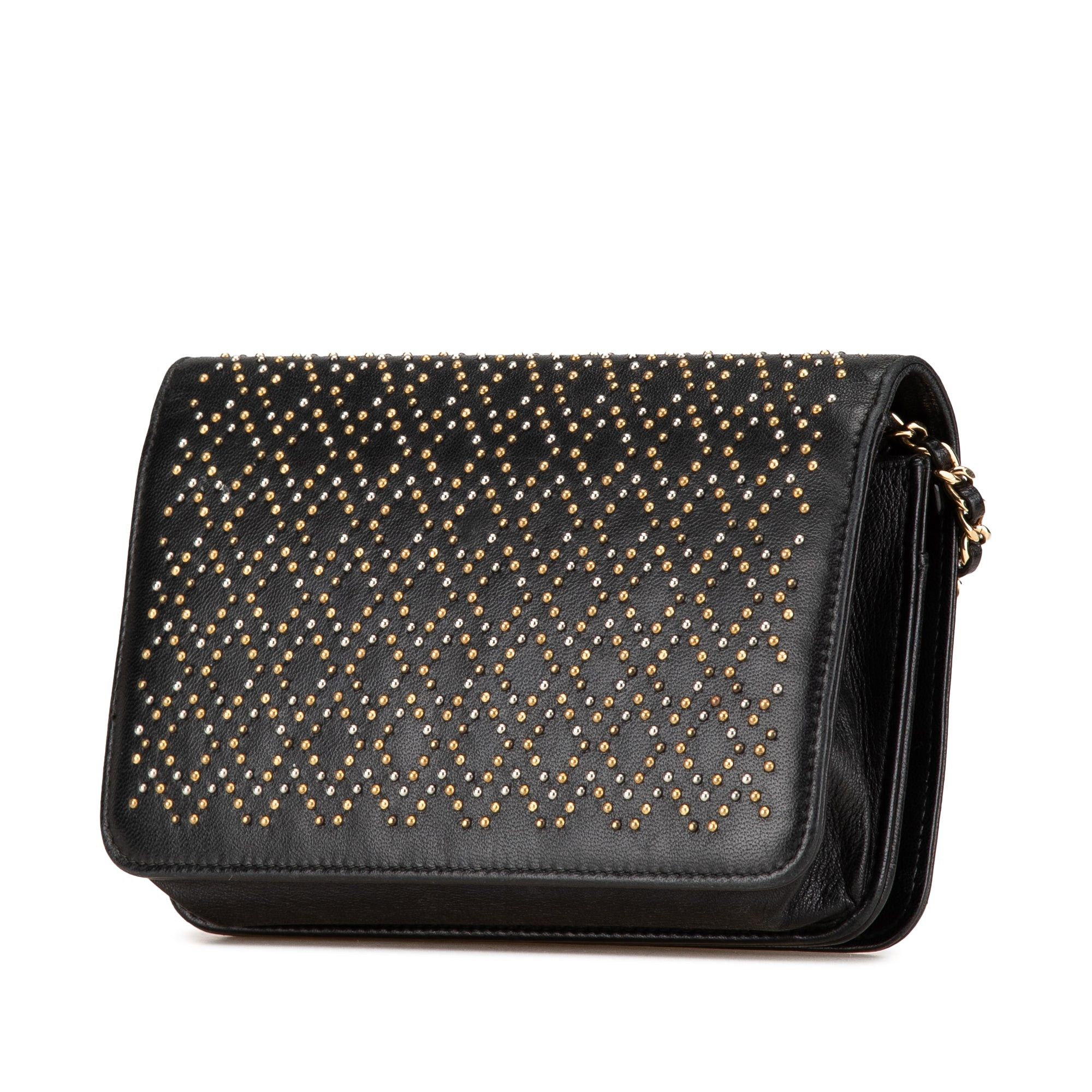 Chanel Chanel CC Studded Lambskin Wallet on Chain Black Size ONE SIZE - 2 Thumbnail