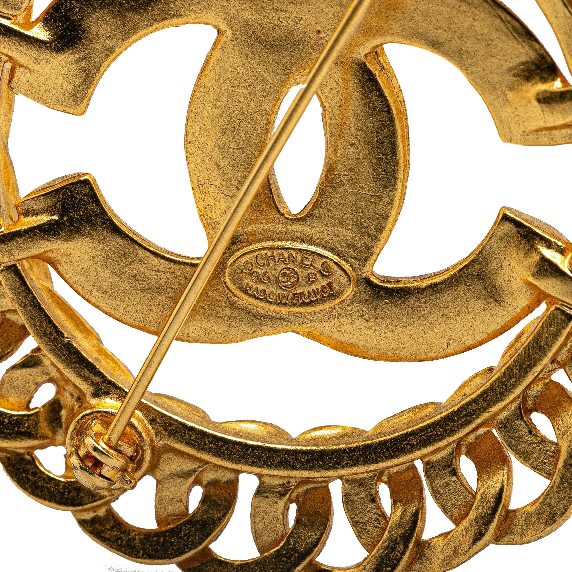 Chanel Chanel Gold Plated CC Chain Brooch Gold Size ONE SIZE - 3 Thumbnail