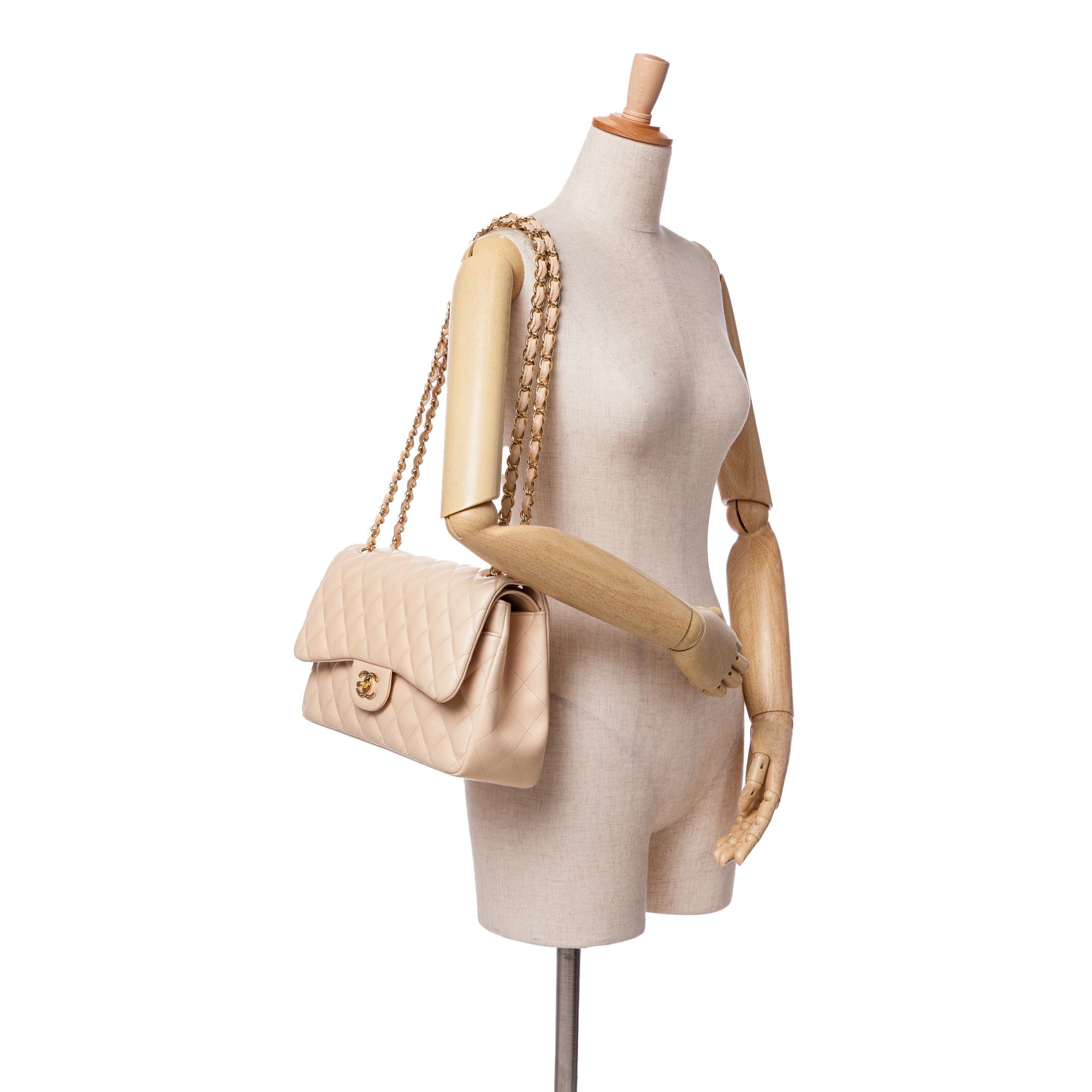 Chanel Chanel Jumbo Classic Lambskin Double Flap Brown Size ONE SIZE - 13 Thumbnail
