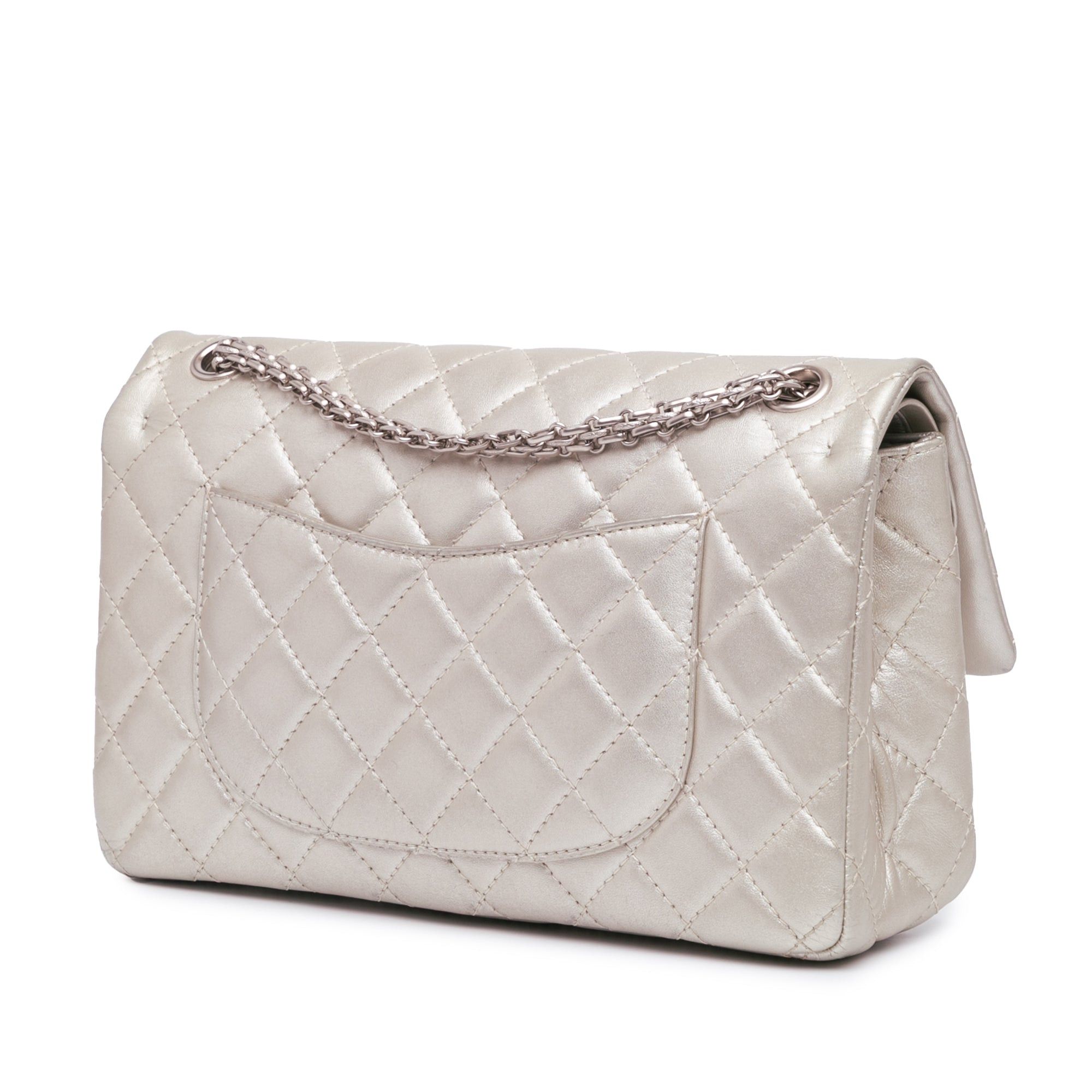 Chanel Chanel Reissue 2.55 Aged Calfskin Double Flap 226 Silver Size ONE SIZE - 2 Thumbnail