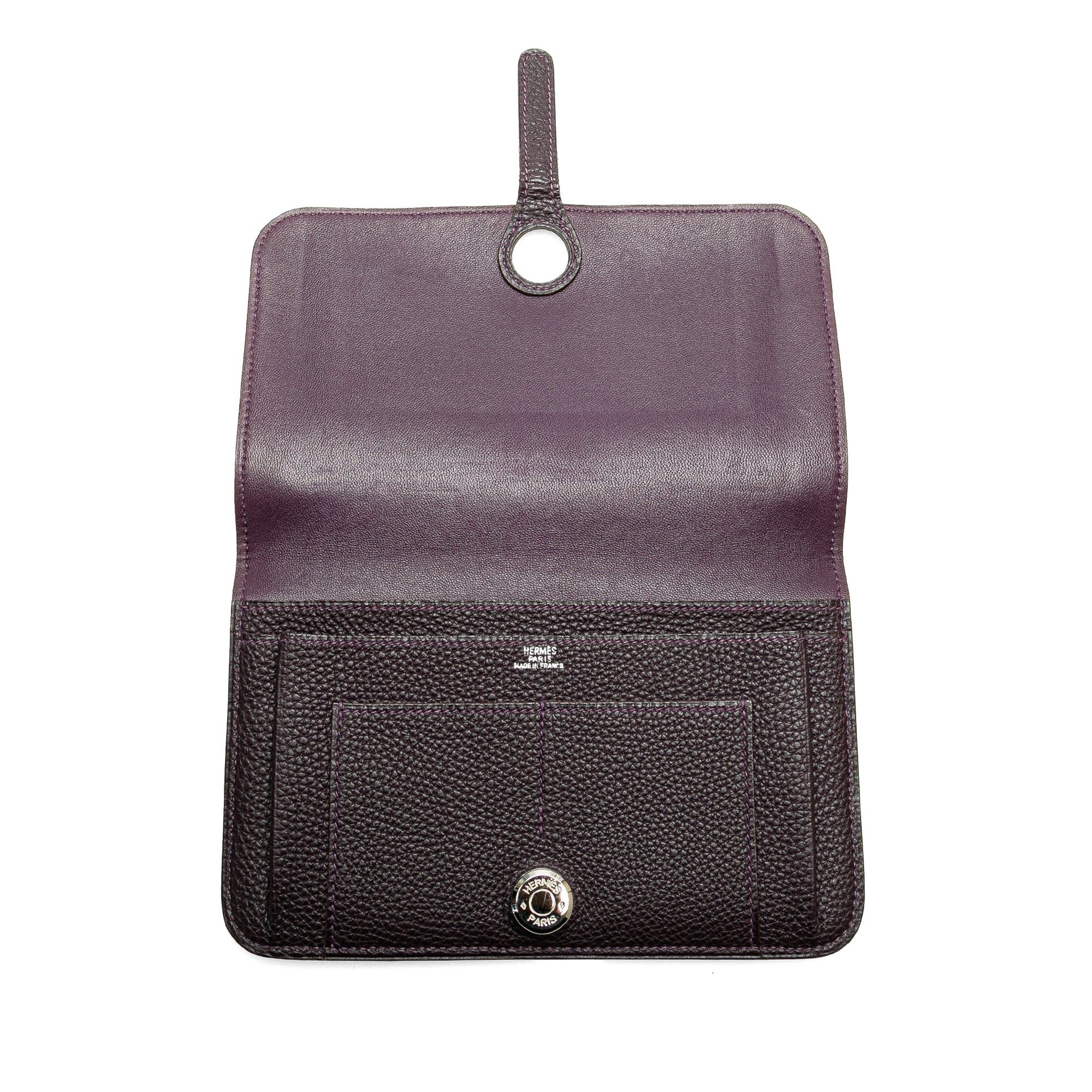 Hermes Hermès Togo Dogon Wallet GM Purple Size ONE SIZE - 9 Thumbnail