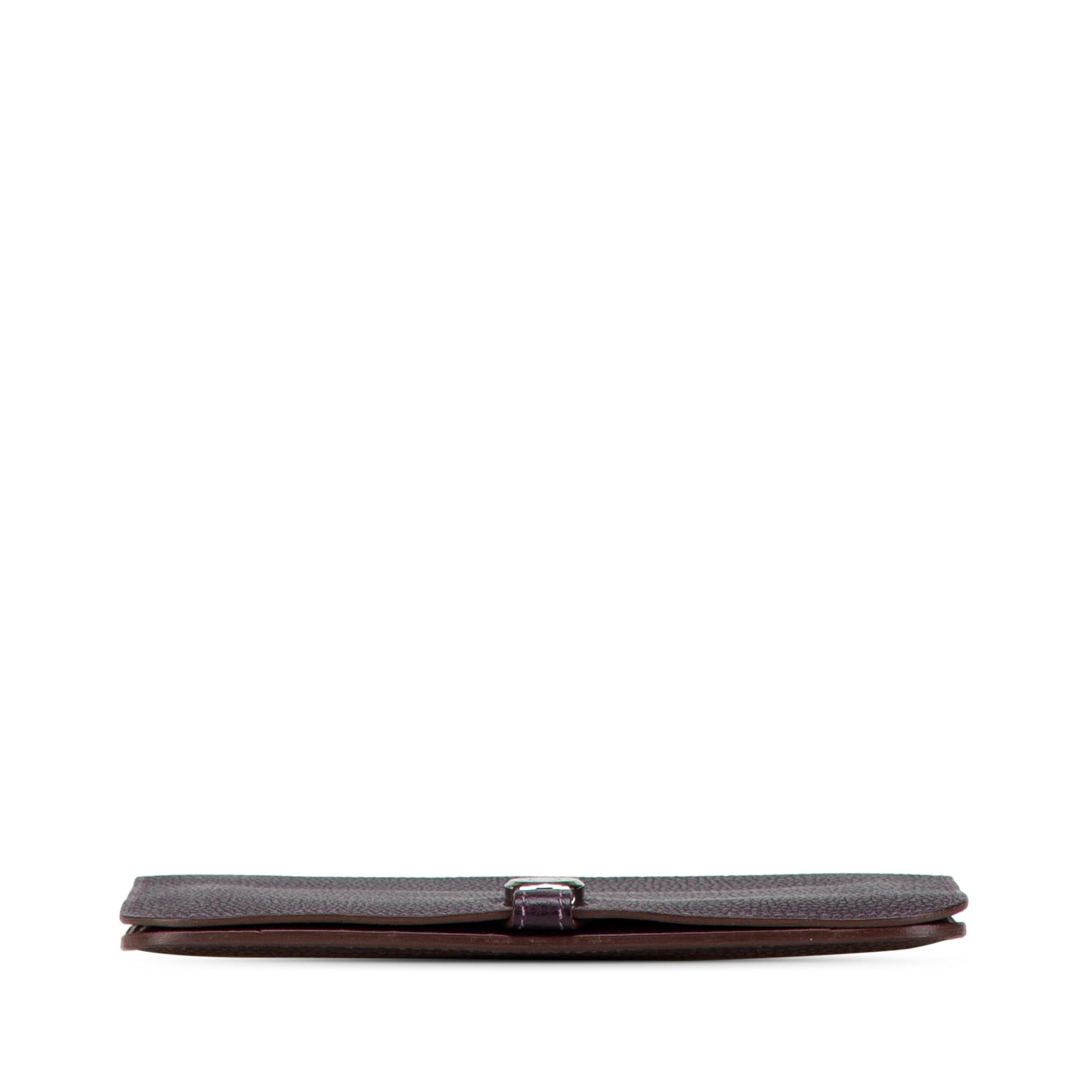 Hermes Hermès Togo Dogon Wallet GM Purple Size ONE SIZE - 3 Thumbnail