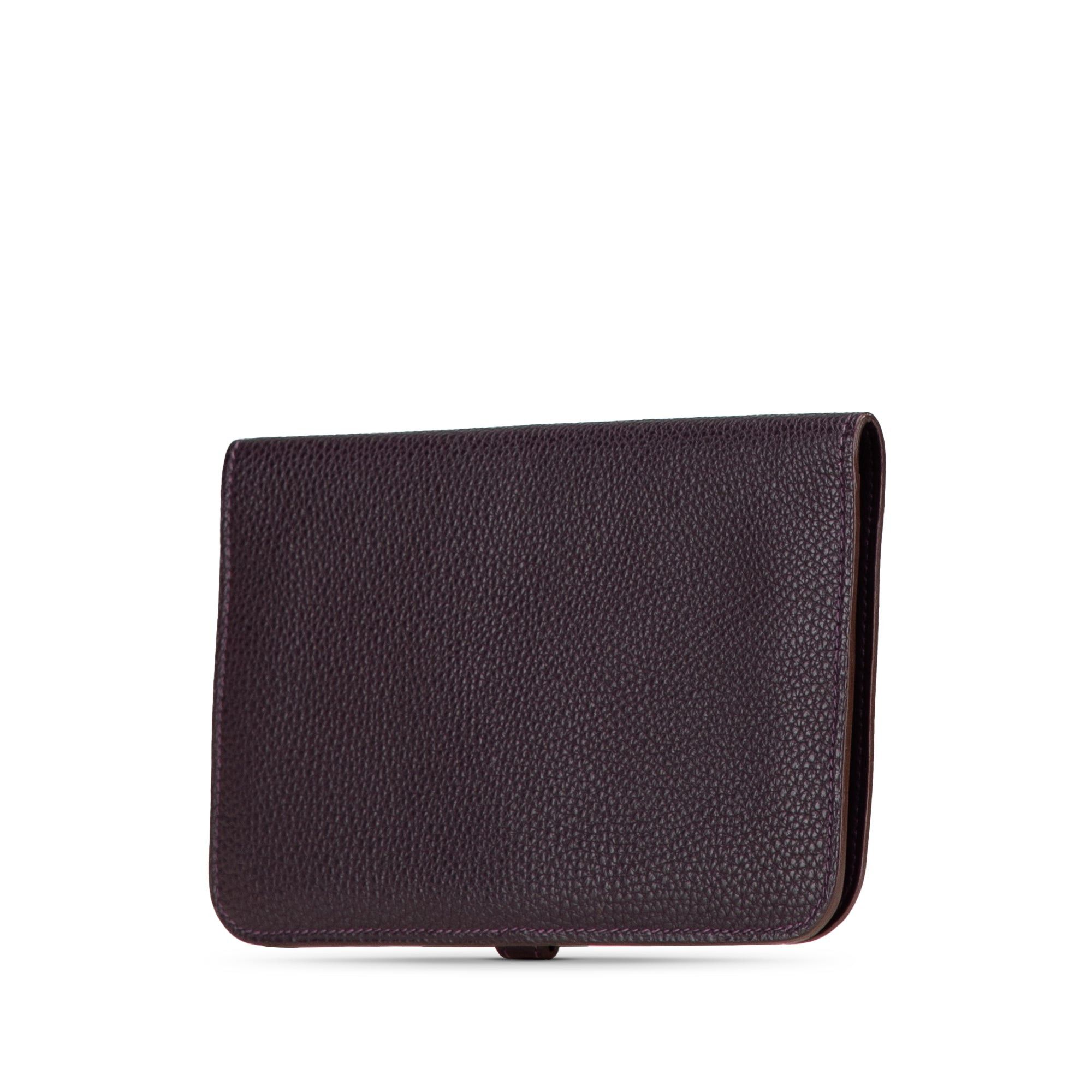 Hermes Hermès Togo Dogon Wallet GM Purple Size ONE SIZE - 2 Thumbnail