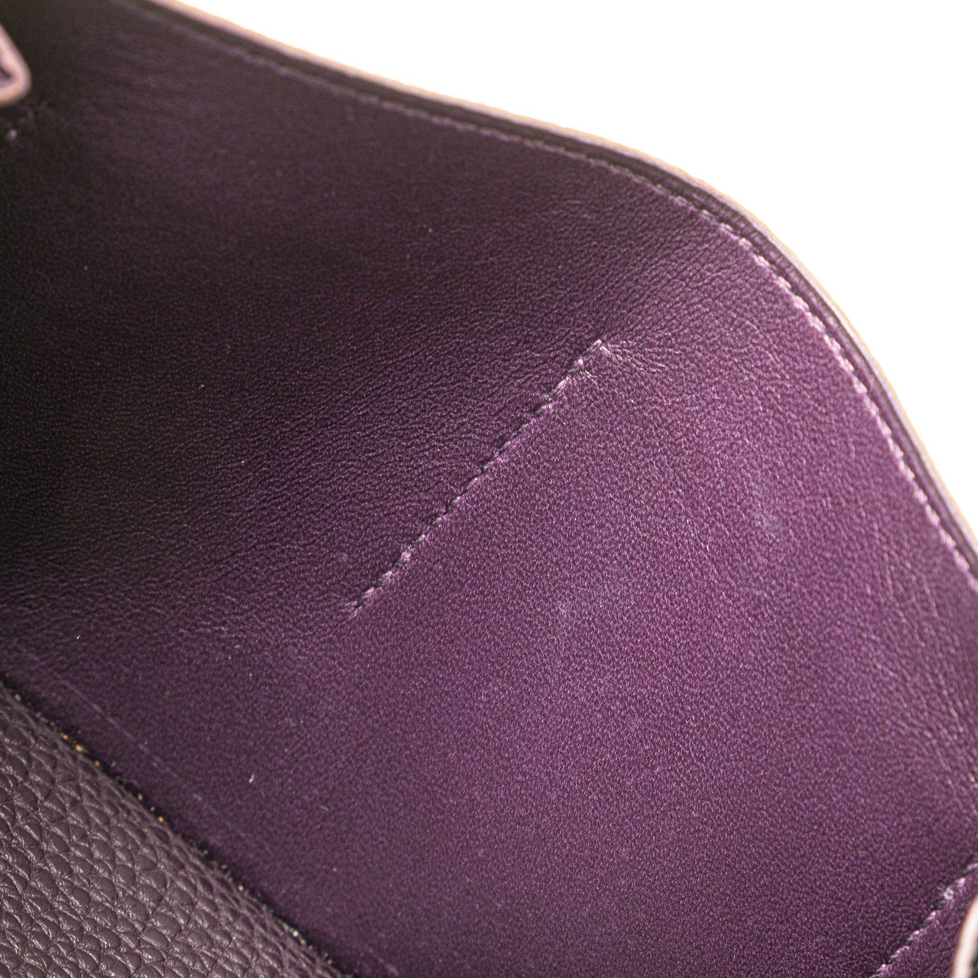 Hermes Hermès Togo Dogon Wallet GM Purple Size ONE SIZE - 8 Thumbnail