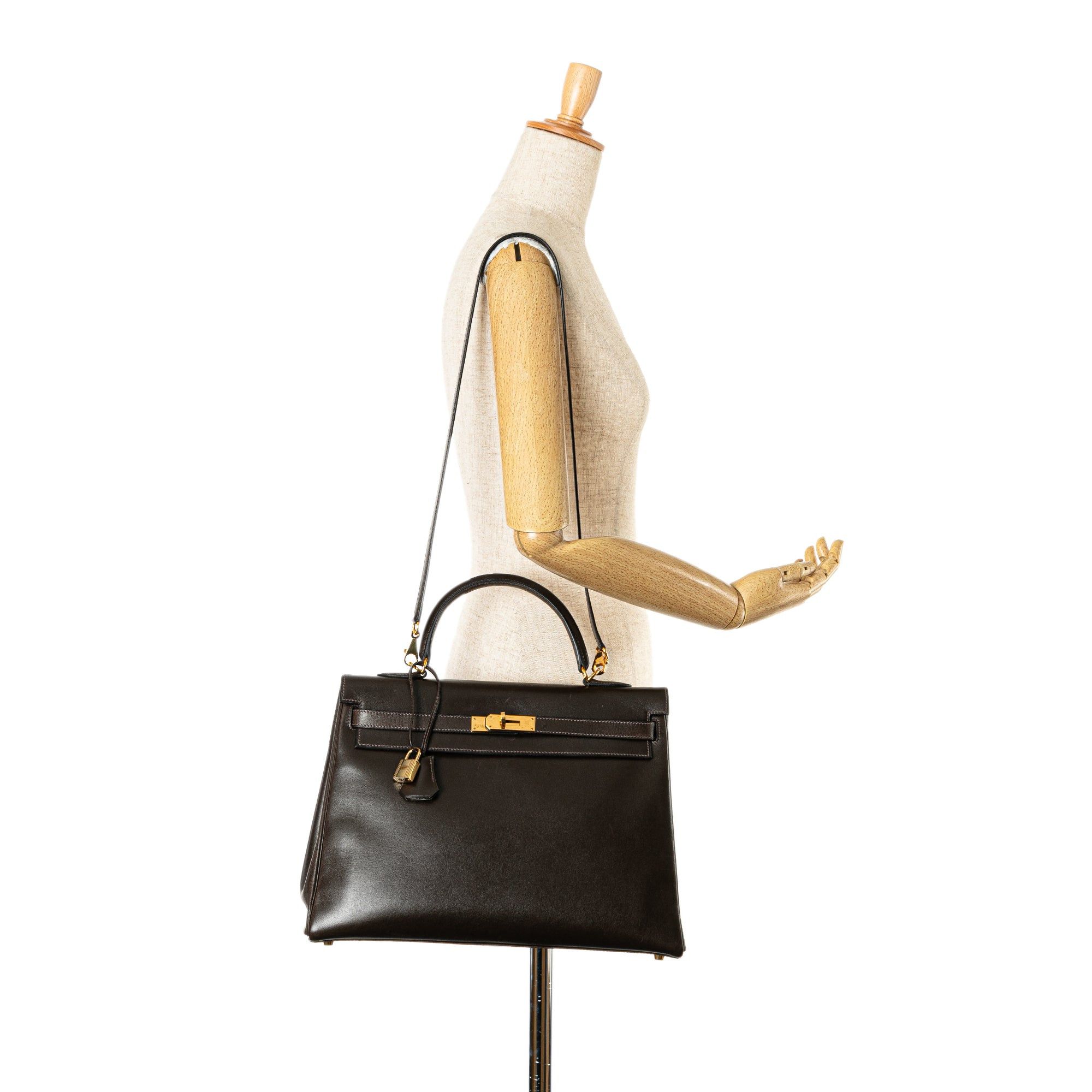 Hermes Hermès Box Calf Kelly II Retourne 32 Brown Size ONE SIZE - 9 Thumbnail