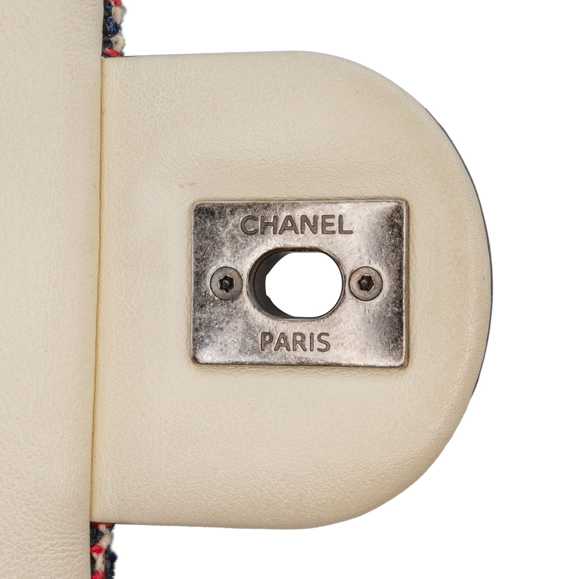 Chanel Chanel Medium Tweed Single Flap Blue Size ONE SIZE - 8 Thumbnail