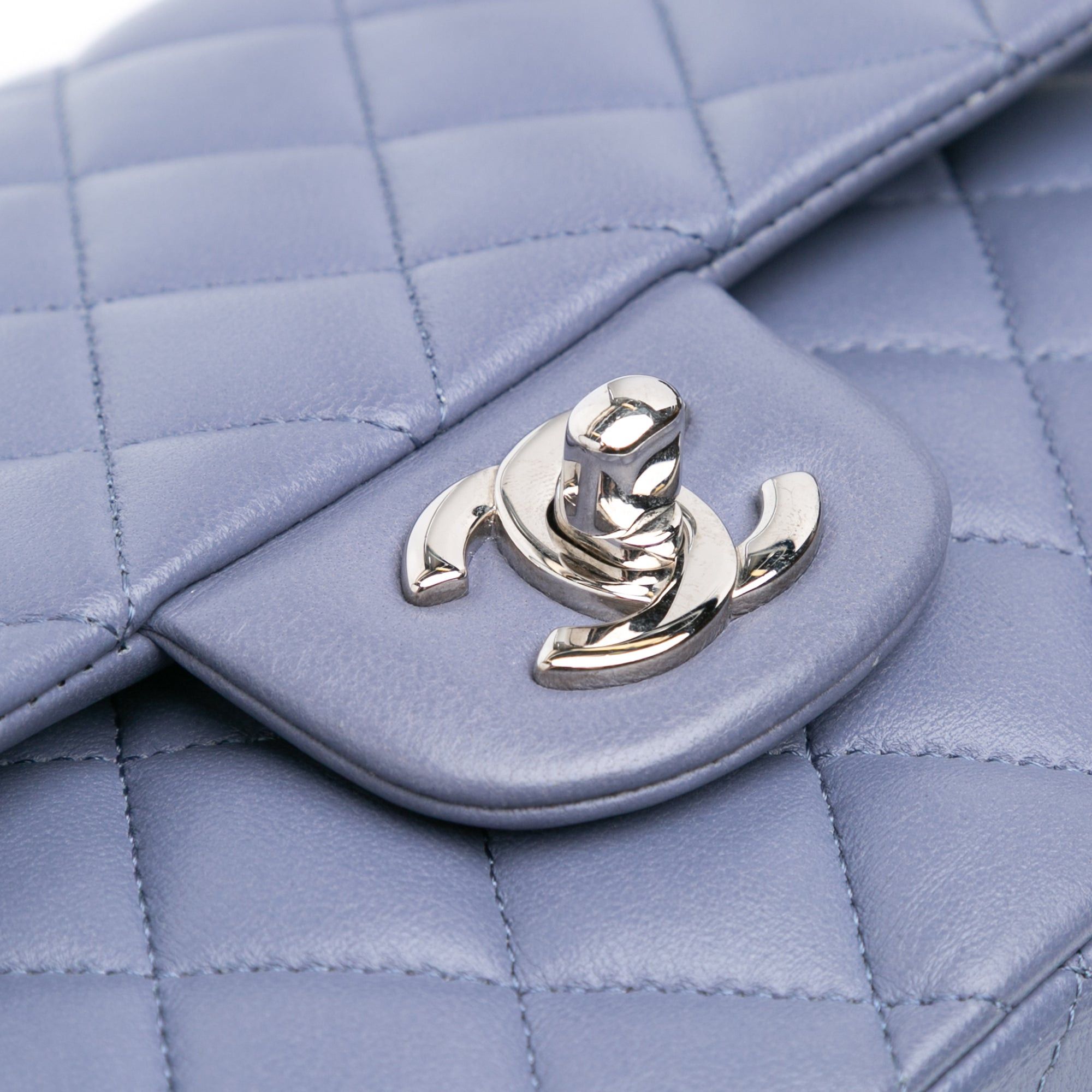 Chanel Chanel Medium Classic Lambskin Double Flap Purple Size ONE SIZE - 7 Thumbnail